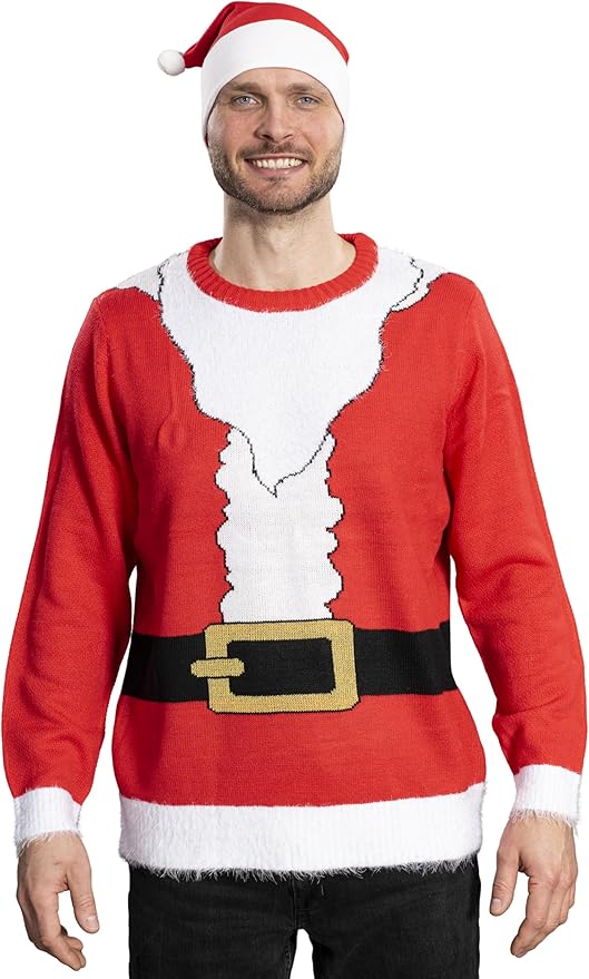 I Am the Santa Claus Knitted Ugly Christmas Sweater