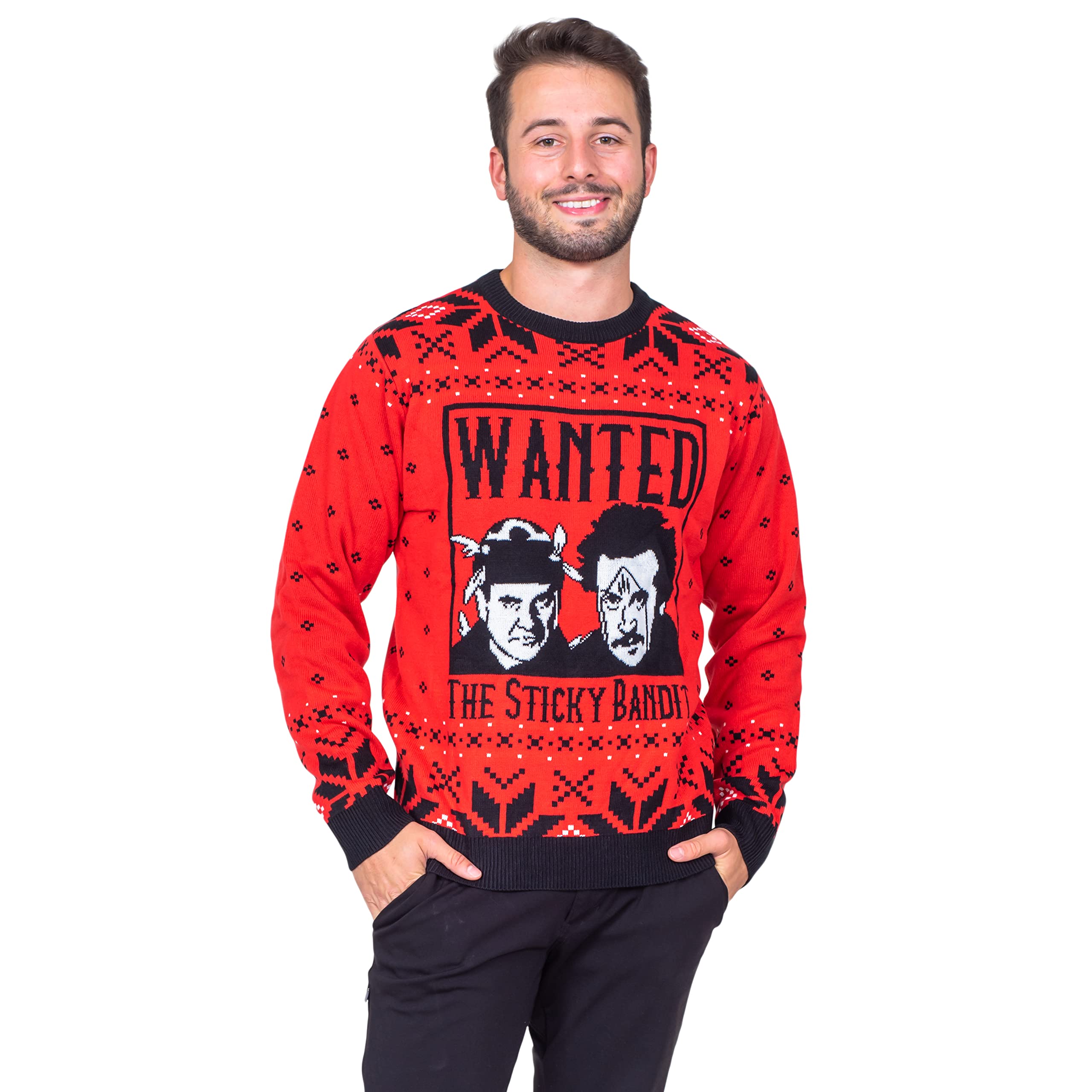 Funniest Xmas Movie Ever Wanted Bad Guys Unisex Ugly Christmas Sweater