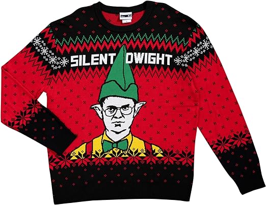 Ripple Junction Silent Dwight Elf Ugly Christmas Sweater