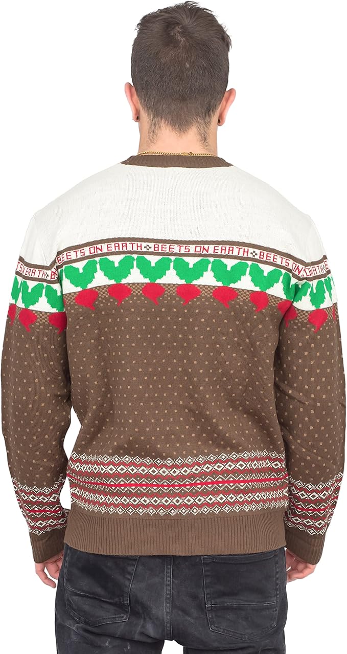 The Office TV Series Dwight Schrute Farms Beets Ugly Christmas Sweater