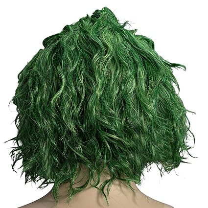 Psycho Clown Joke Villain Green Hair Wig