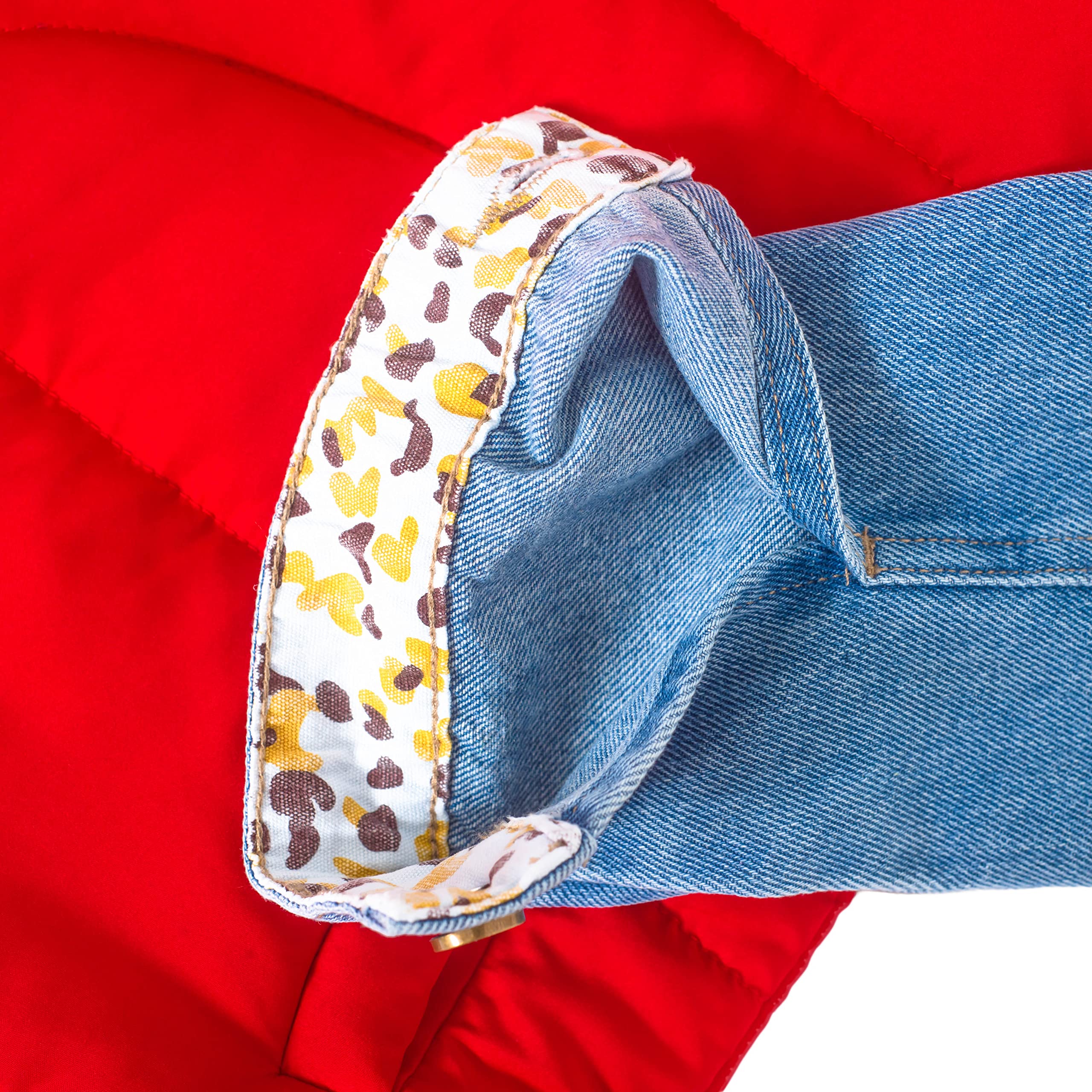 Marty McFly Denim Shirt and Red Puffy Vest Halloween Costume Cosplay