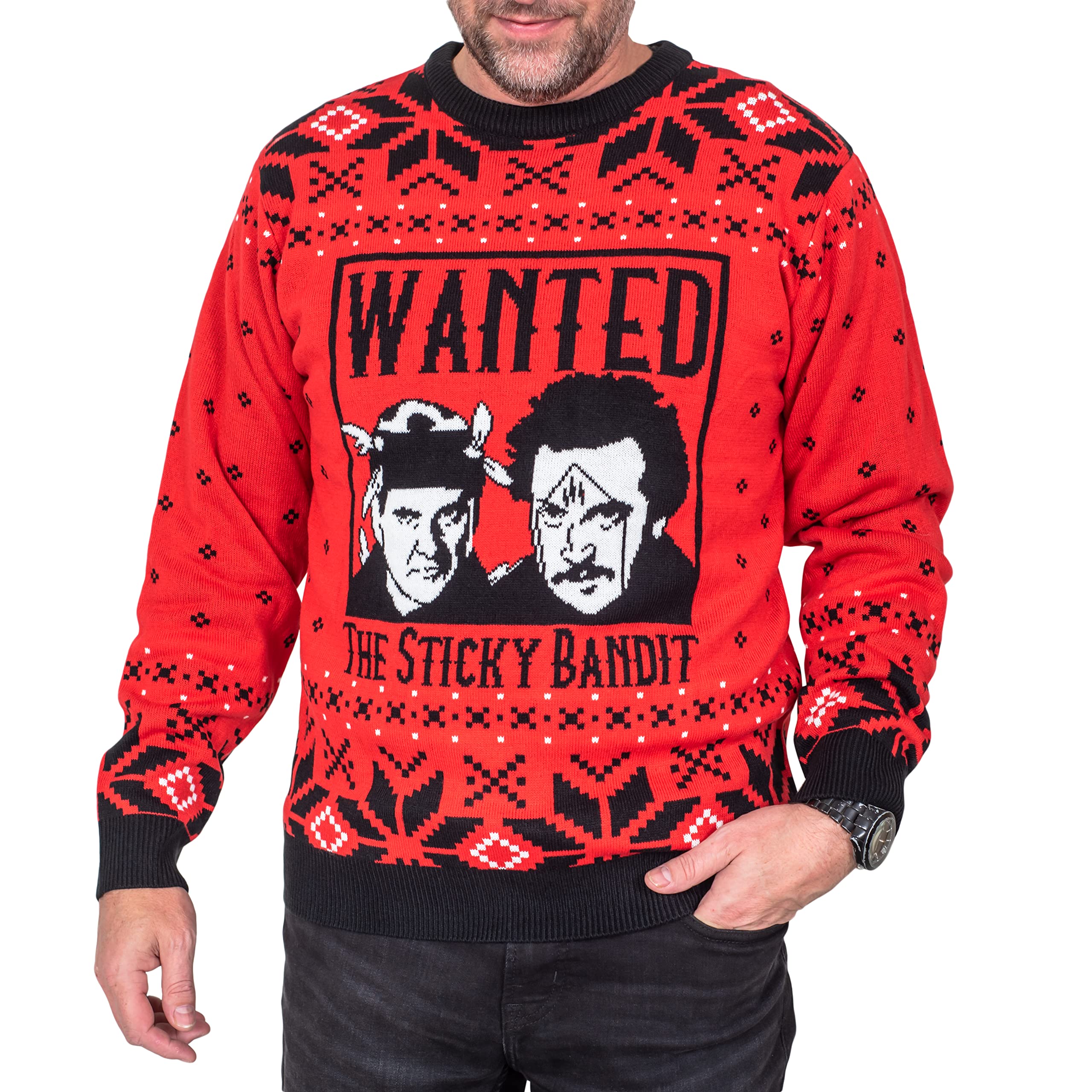Funniest Xmas Movie Ever Wanted Bad Guys Unisex Ugly Christmas Sweater