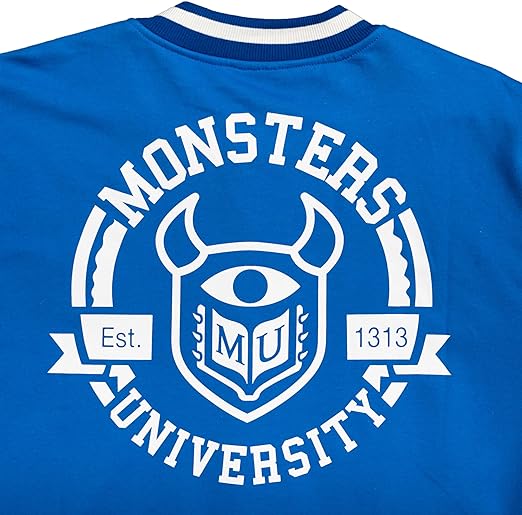 Monsters University Varsity Jacket Blue and White MU Logo Costume