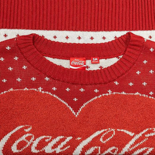 Coca Cola Heart Polar Bear Drinking Sweater