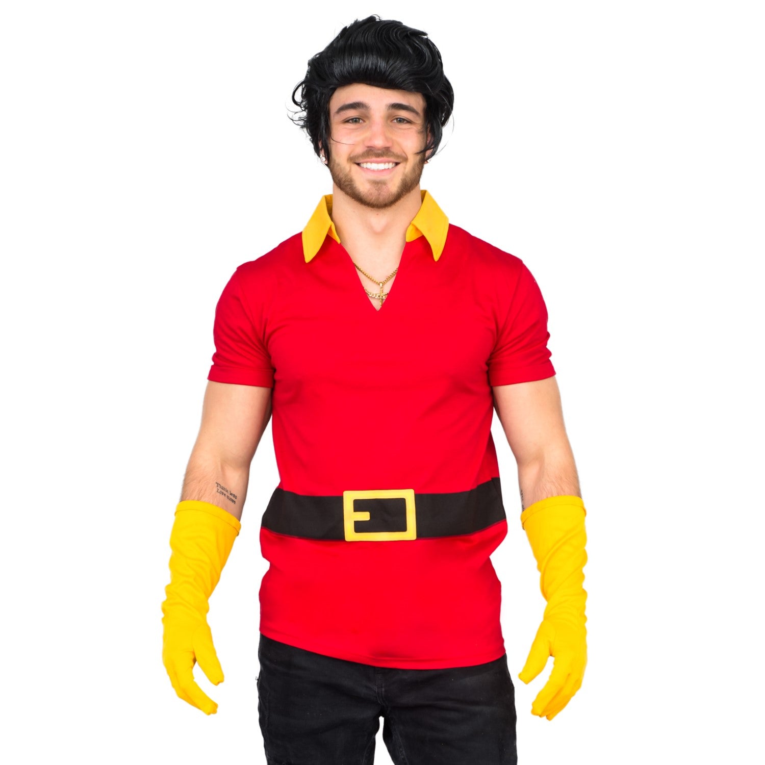 Beast Hunter Men's Halloween Cosplay Costume Shirt Gloves and Wig Set