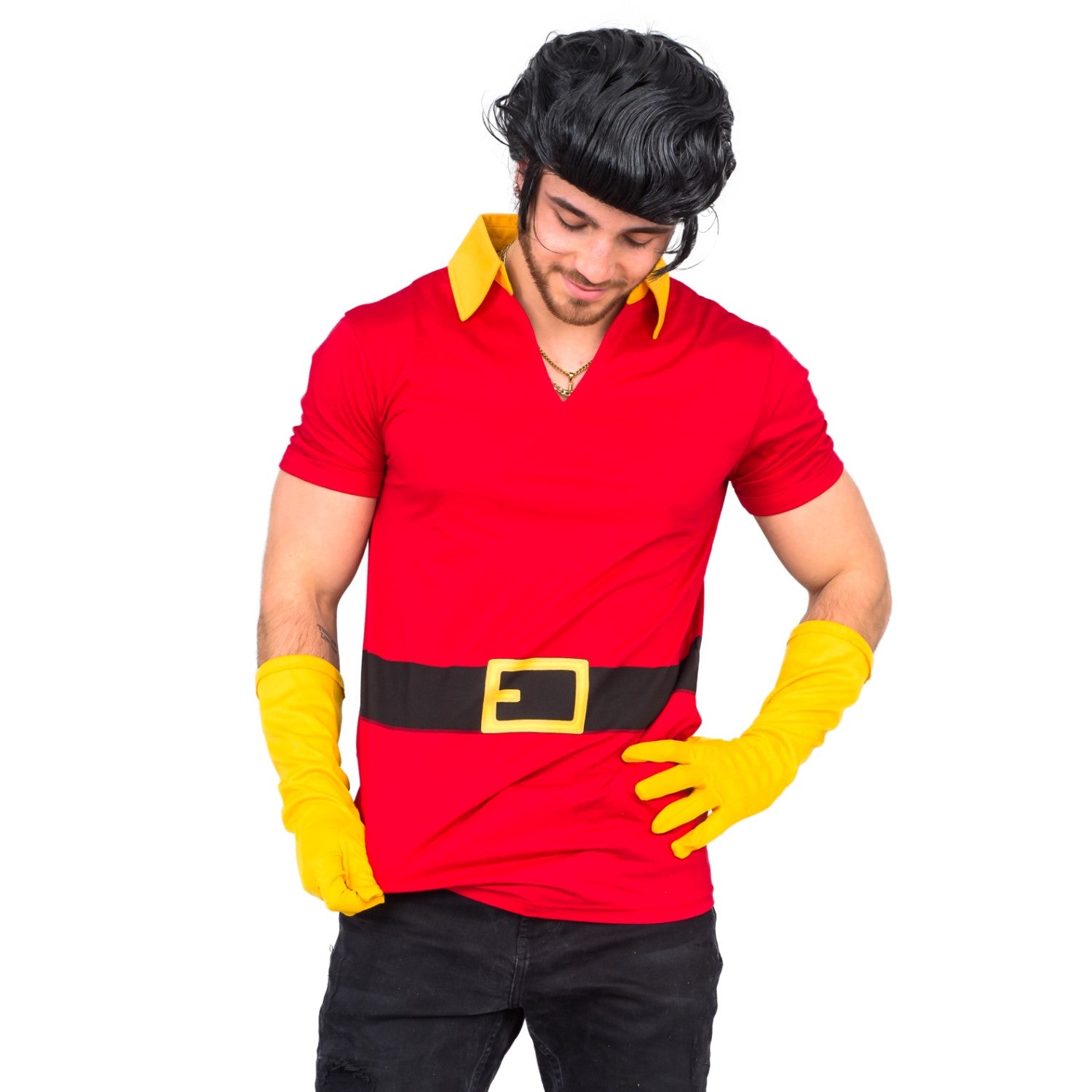 Beast Hunter Men's Halloween Cosplay Costume Shirt Gloves and Wig Set