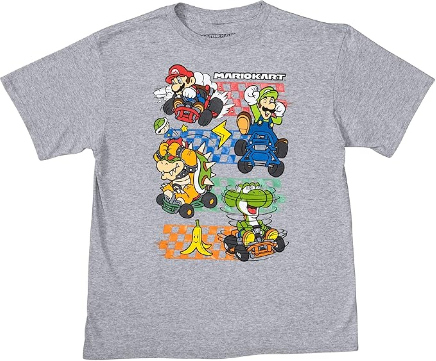 Super Mario Bros Mario Kart Officially Licensed Retro Style Gaming T-Shirt