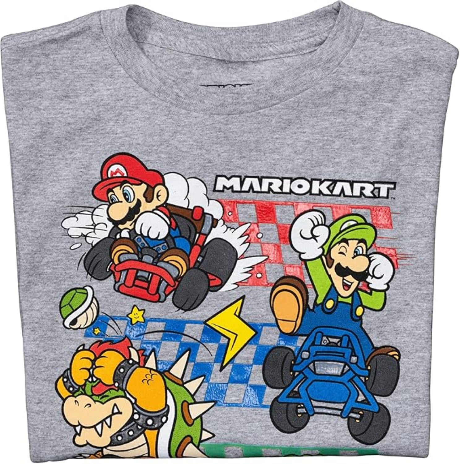 Super Mario Bros Mario Kart Officially Licensed Retro Style Gaming T-Shirt