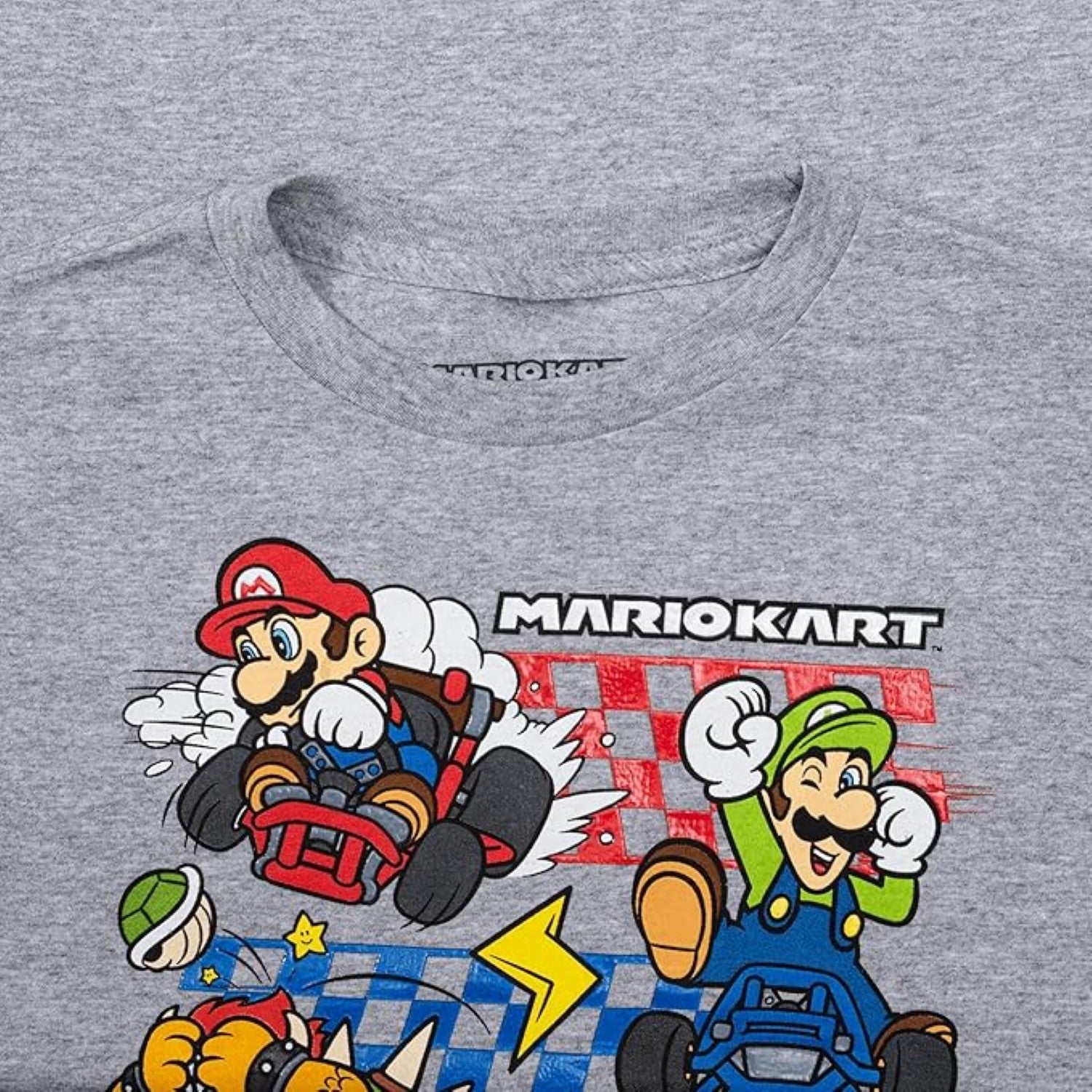Super Mario Bros Mario Kart Officially Licensed Retro Style Gaming T-Shirt