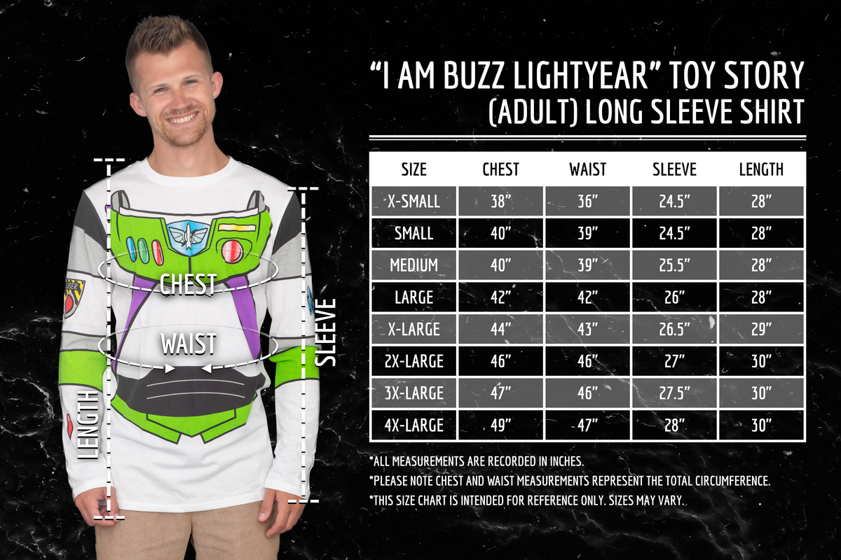I am Buzz Lightyear Adult Long Sleeve Halloween Cosplay Costume Shirt