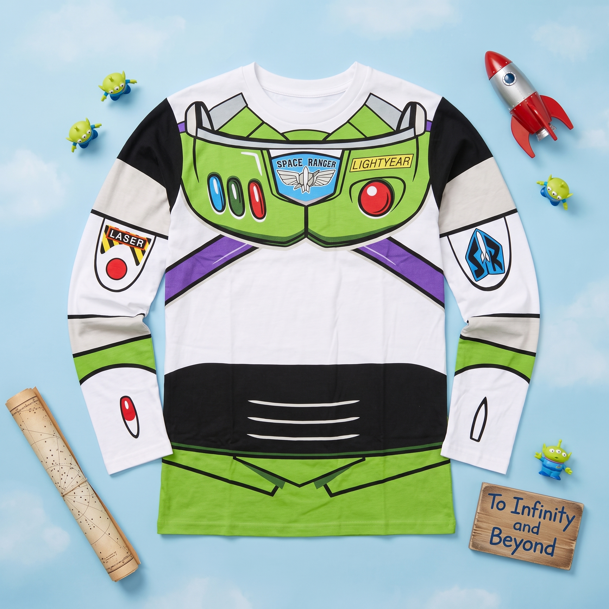 I am Buzz Lightyear Adult Long Sleeve Halloween Cosplay Costume Shirt
