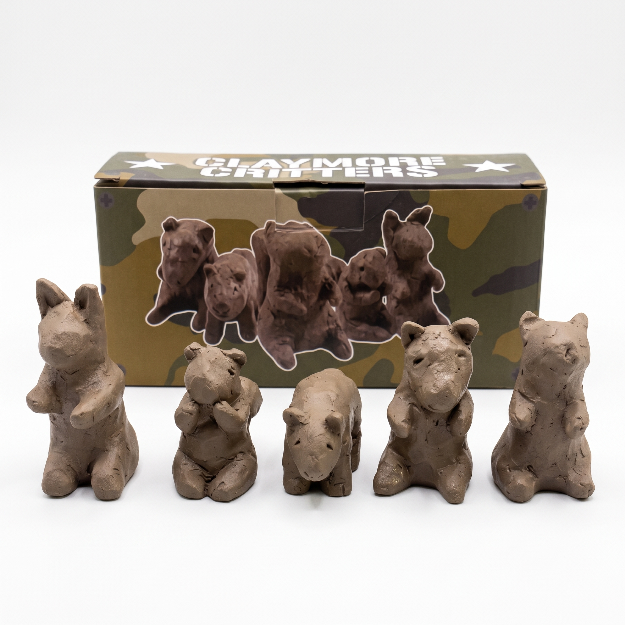 Carl Speckler's Claymore Critters Clay Collectable Figures Holiday Gift Idea Set