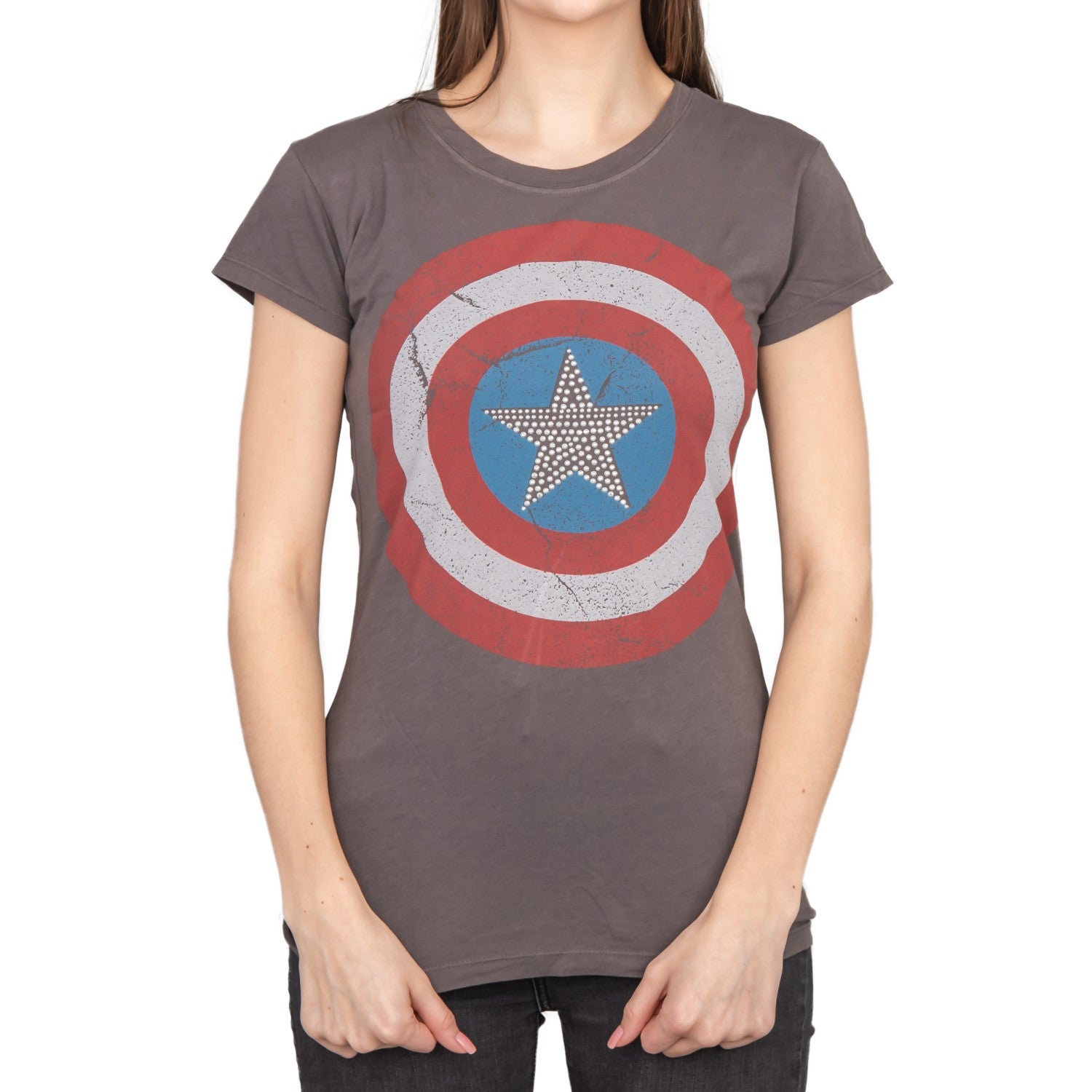 Captain America Studded Star Juniors T-shirt