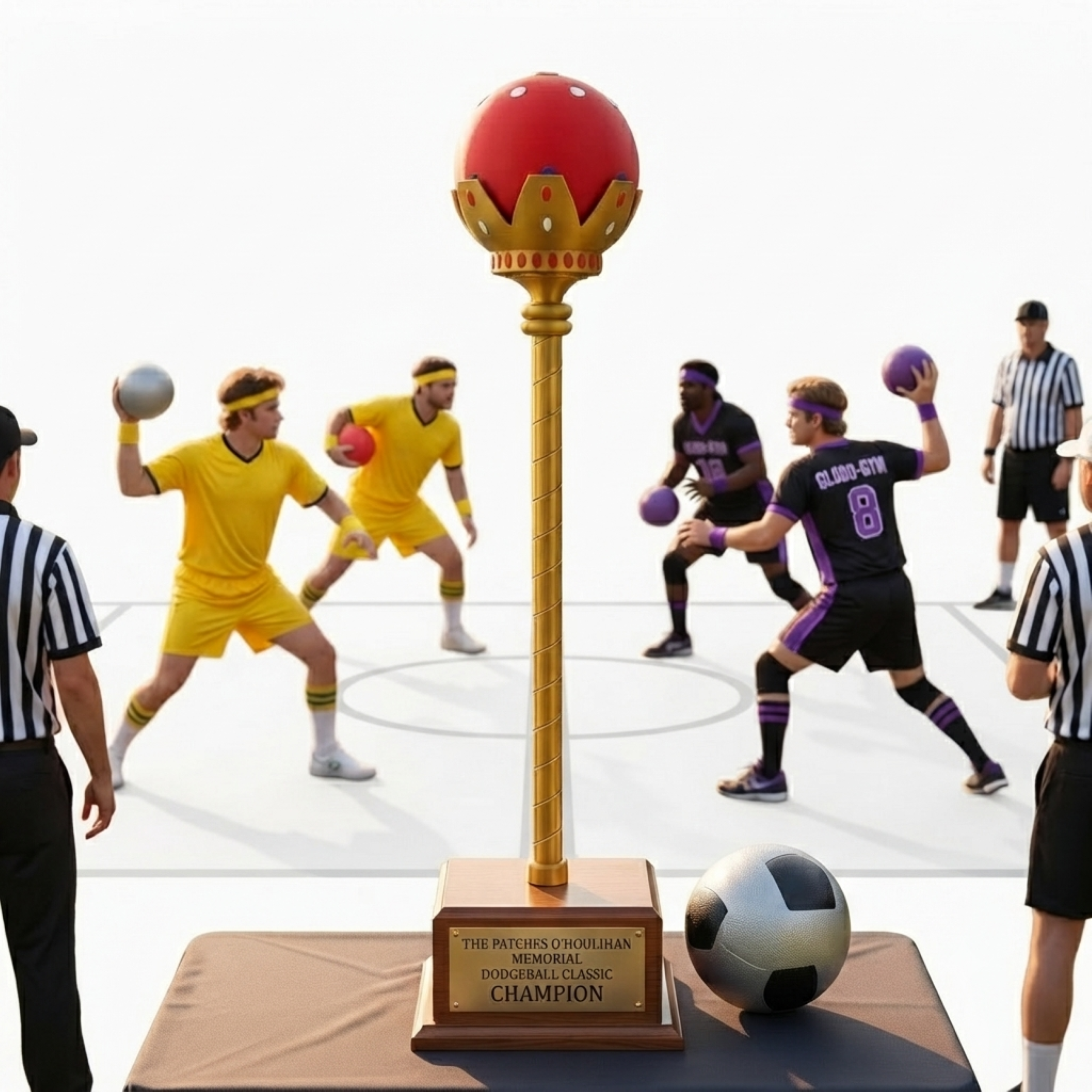 Dodgeball Movie Replica Prop Scepter Trophy Cosplay Halloween Costume Accessory