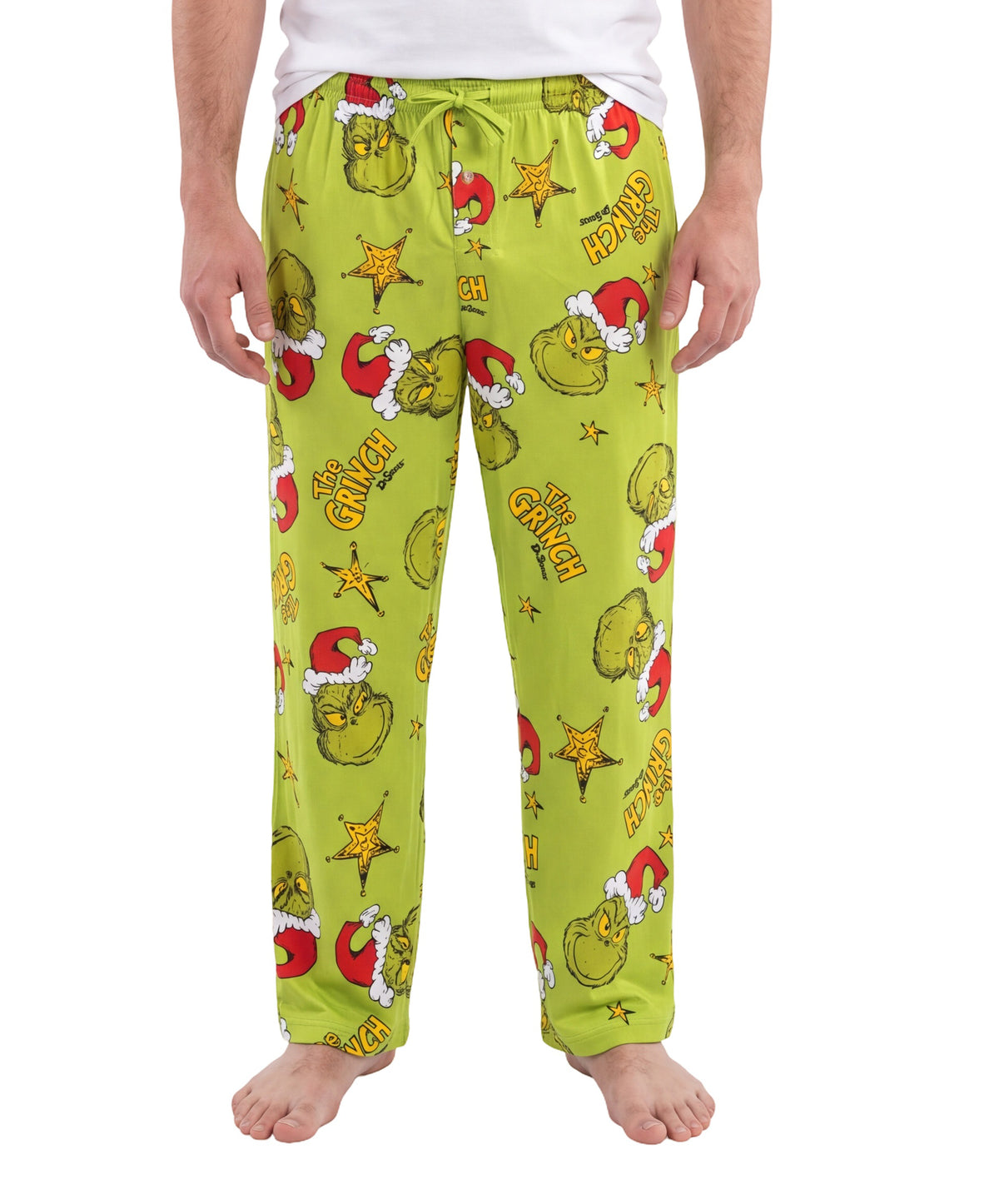 The Grinch Starry Christmas Adult Lounge Pants Holiday Pajama Bottoms