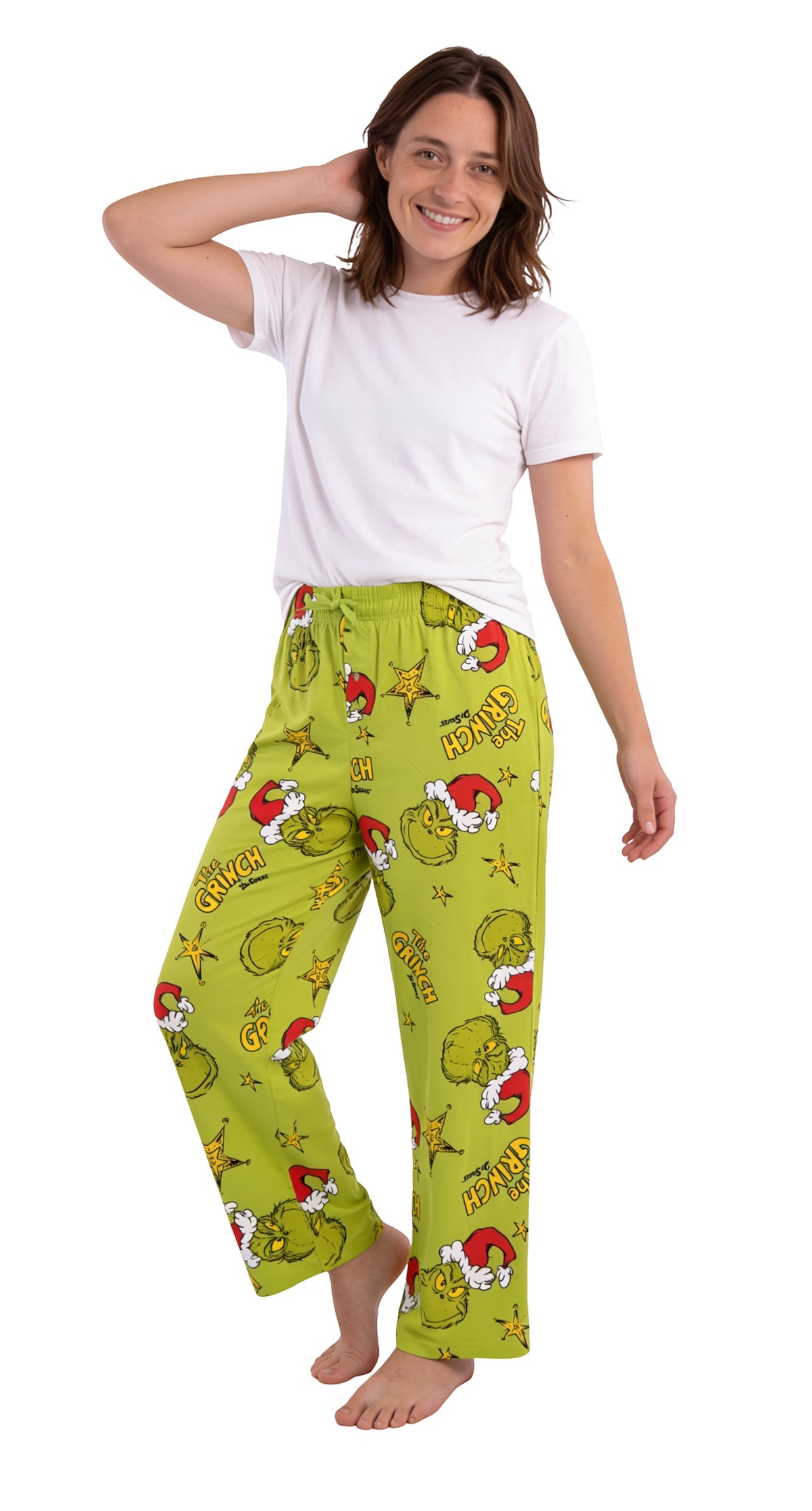 The Grinch Starry Christmas Adult Lounge Pants Holiday Pajama Bottoms