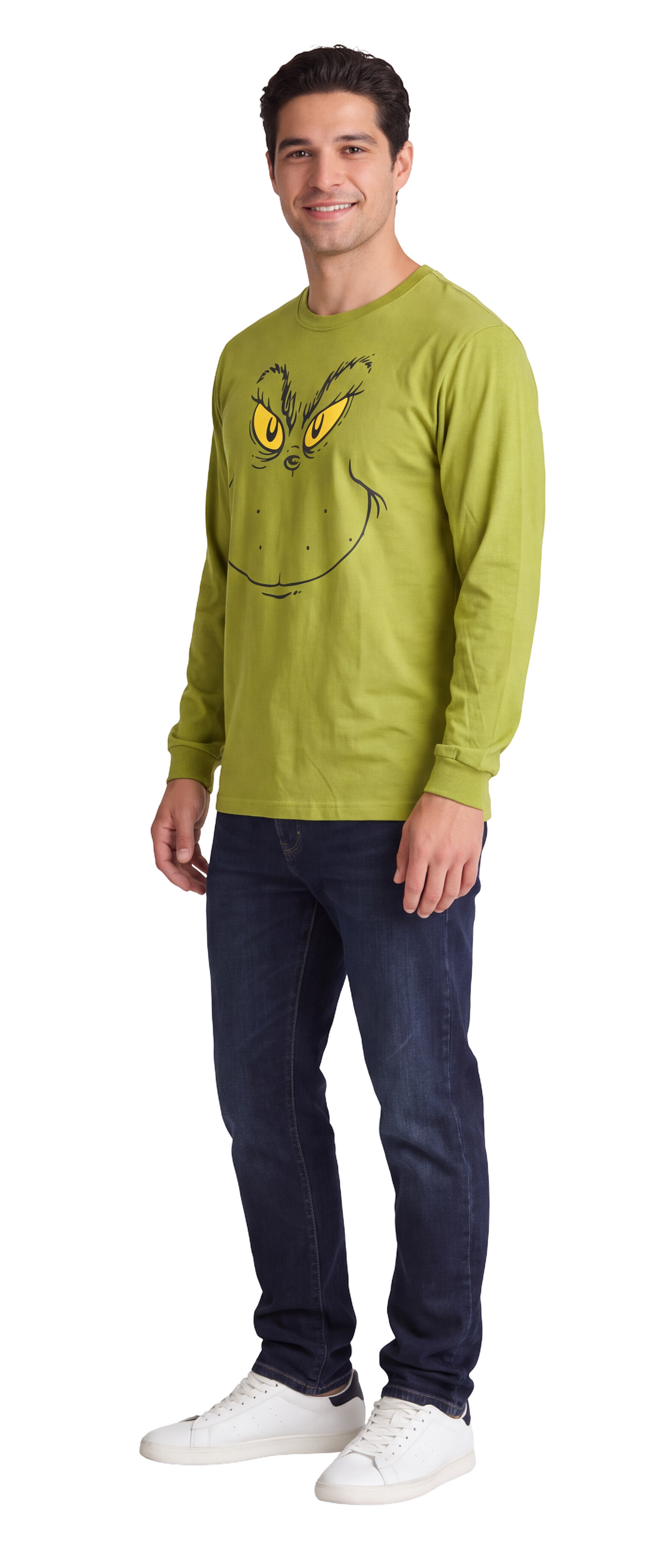 Grinch Big Face Adult Unisex Long Sleeve Shirt