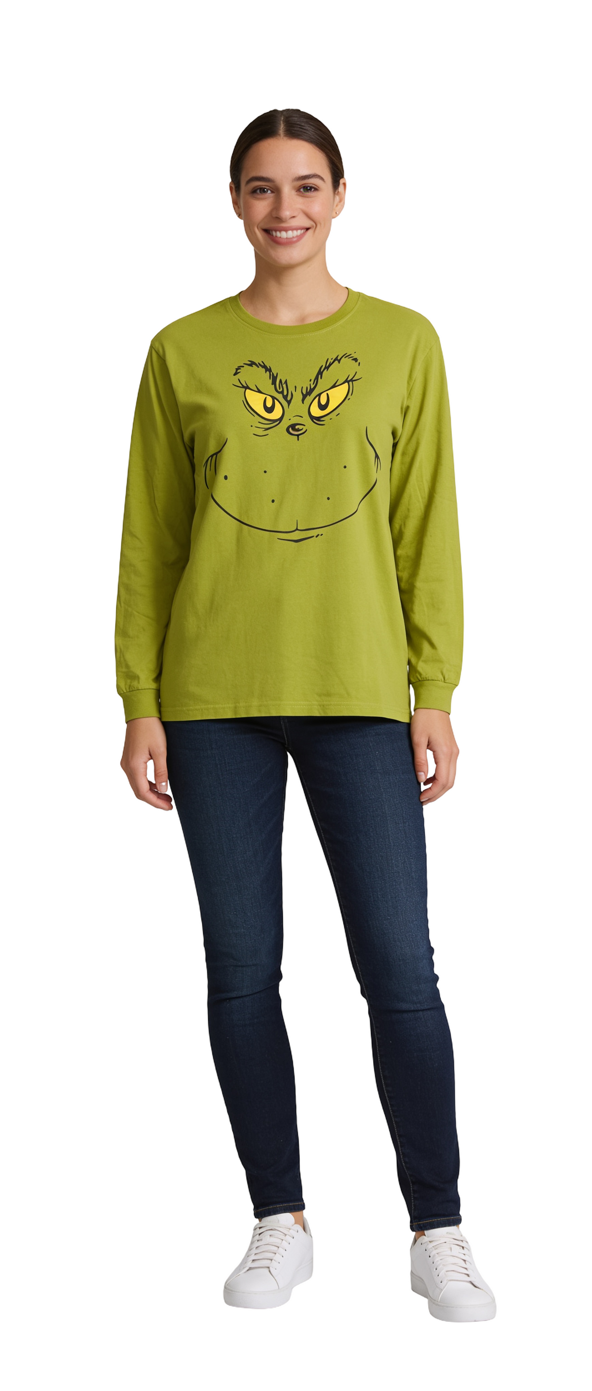 Grinch Big Face Adult Unisex Long Sleeve Shirt
