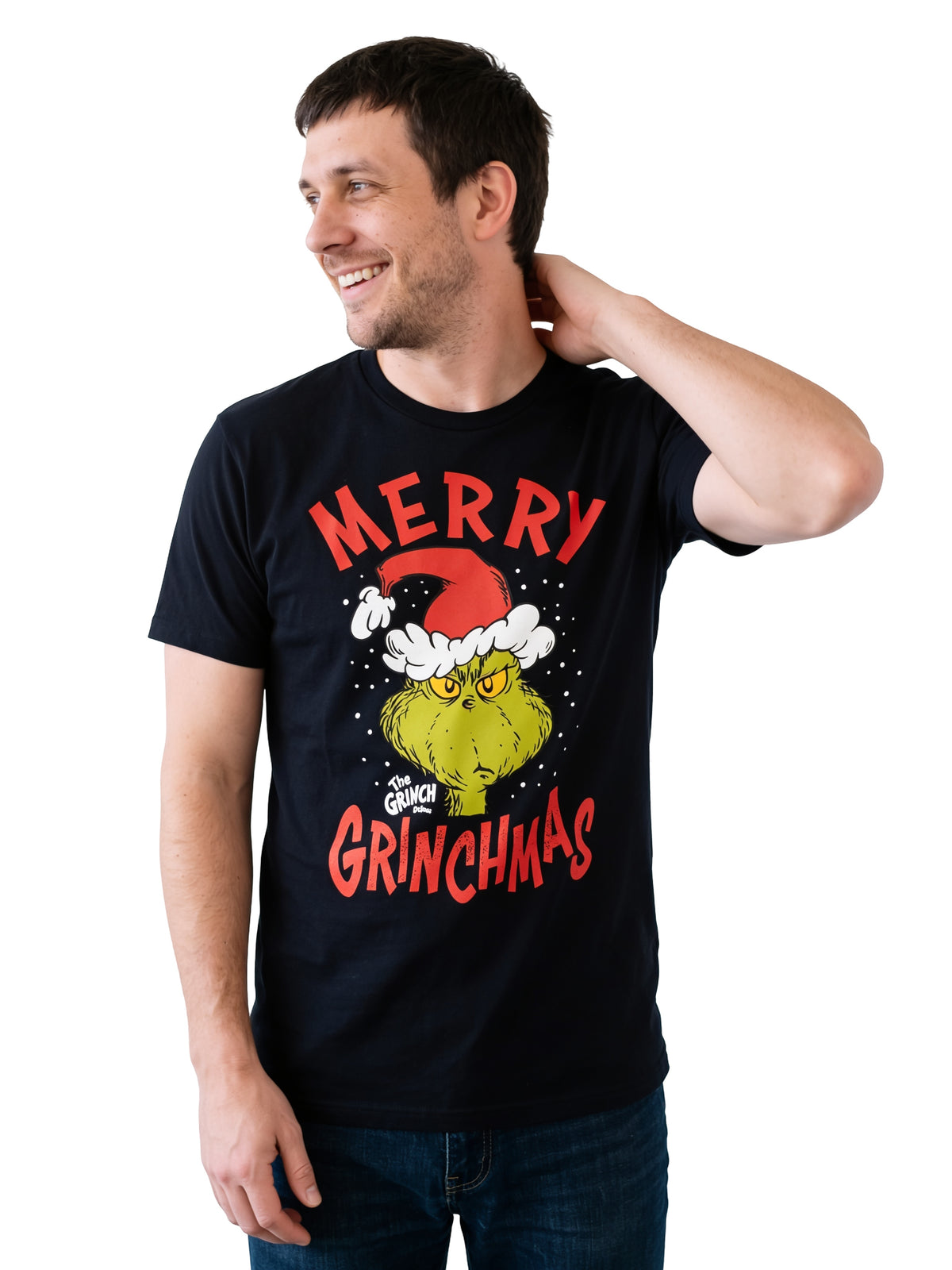 The Grinch Merry Grinchmas Adult Unisex Black Christmas T-Shirt