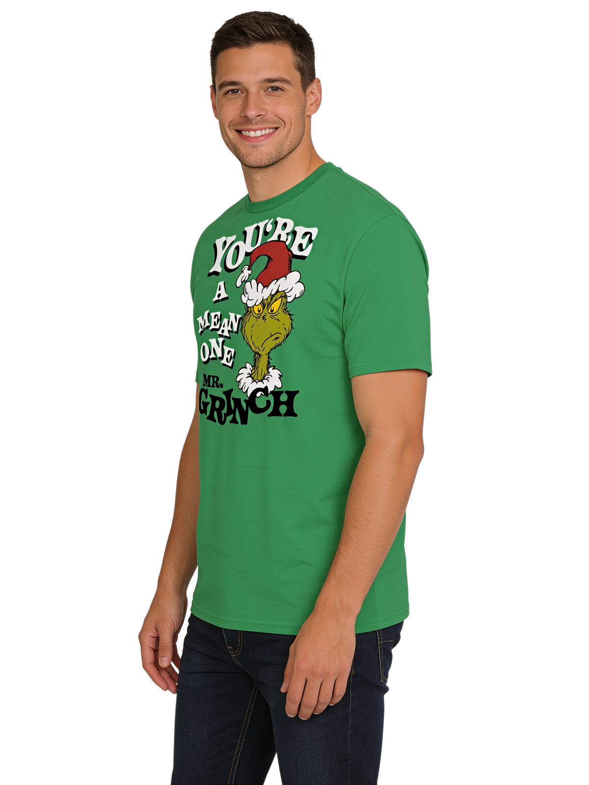 The Grinch You're a Mean One Christmas Adult Green T-Shirt Official Licensed