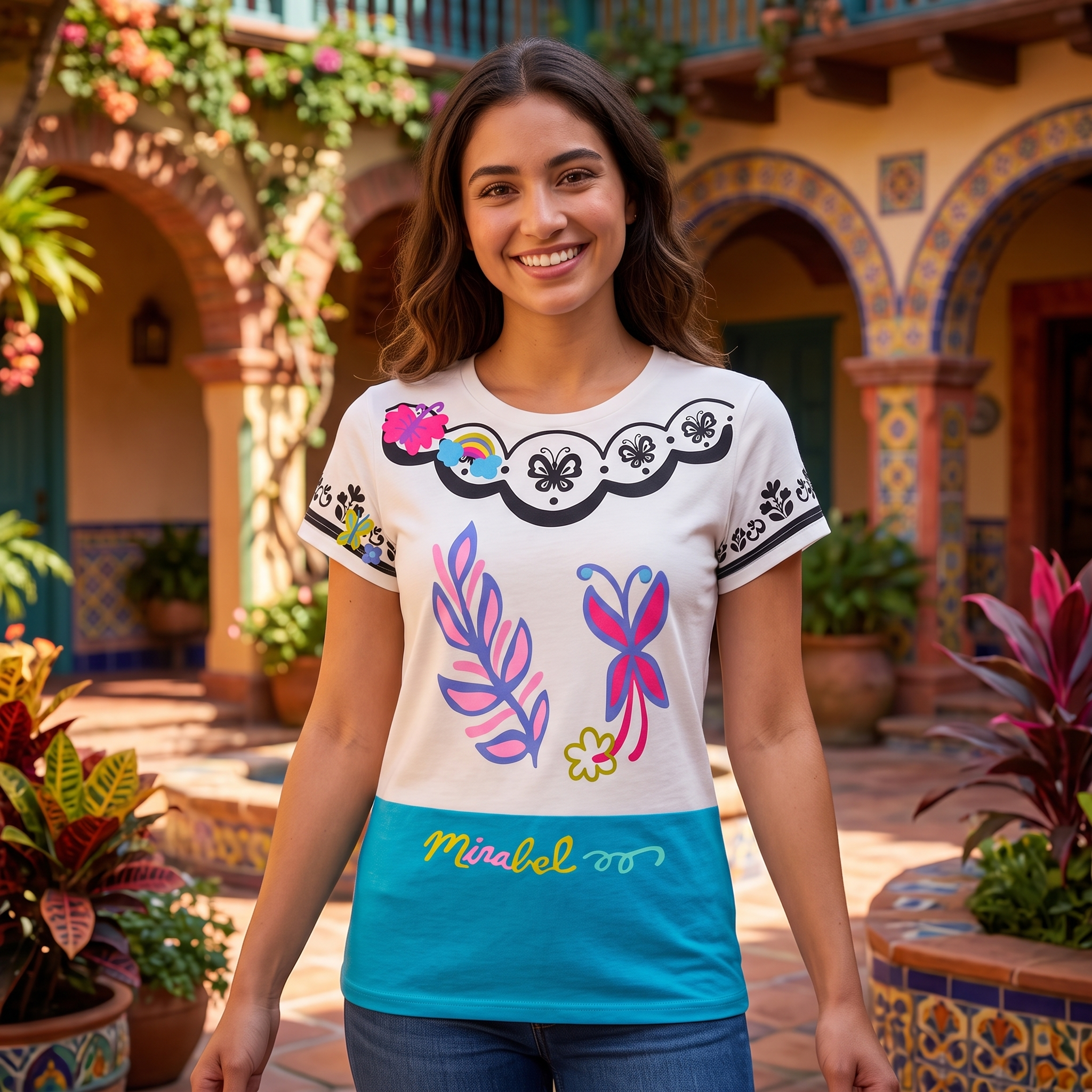 Women's  Junior's Encanto Mirabel Halloween Cosplay Costume T-Shirt