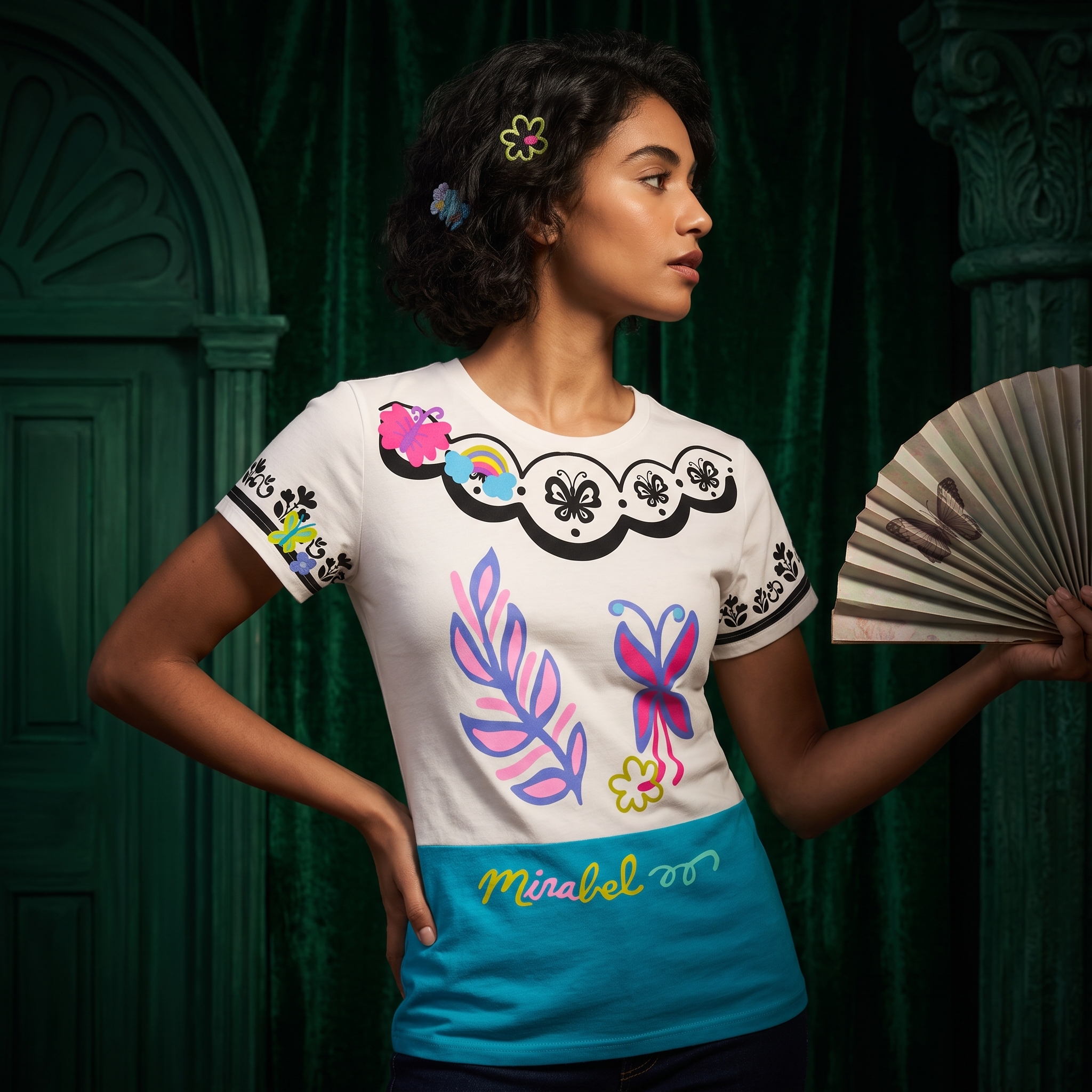 Women's  Junior's Encanto Mirabel Halloween Cosplay Costume T-Shirt