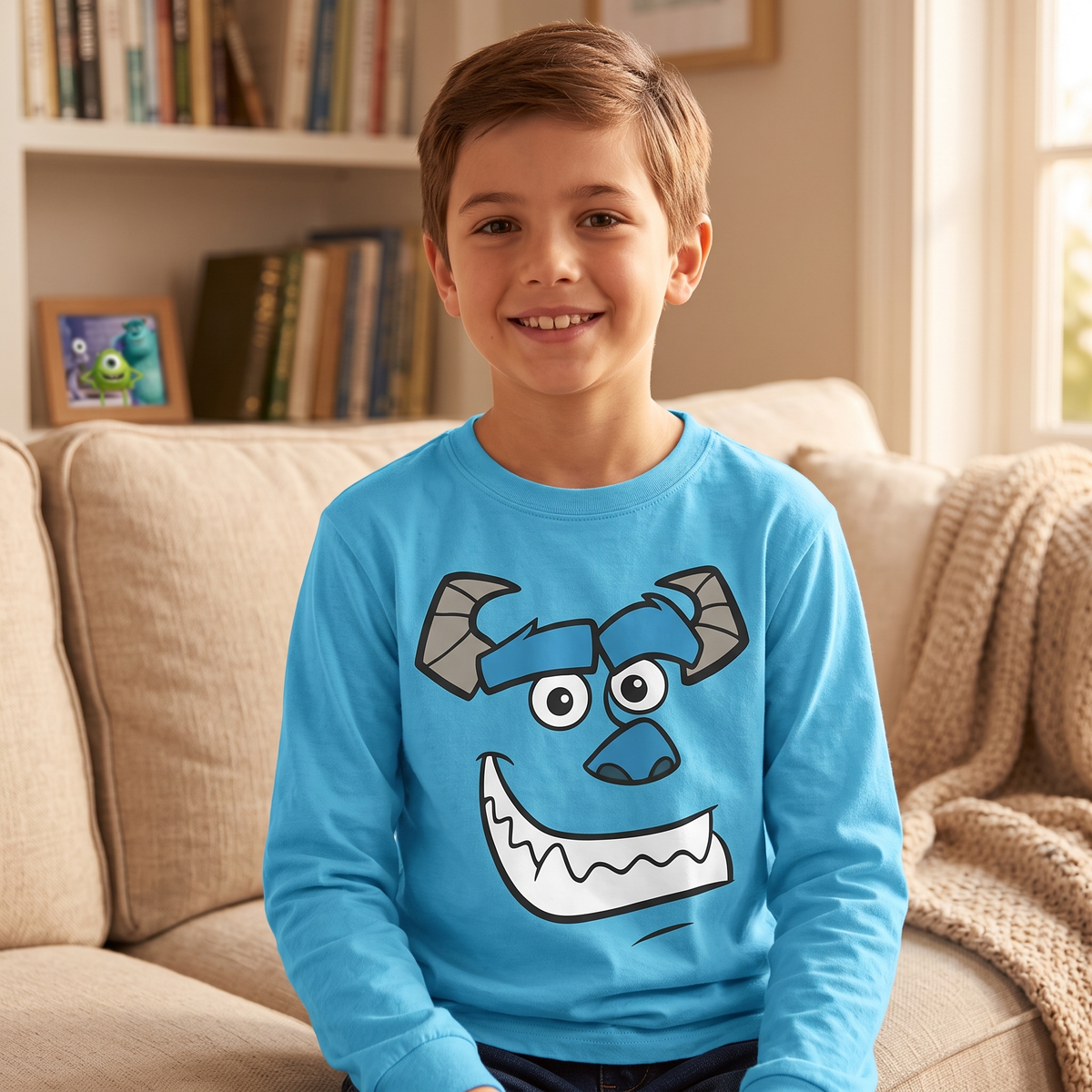 Kids Youth Sullys Big Face Unisex Long Sleeve Shirt