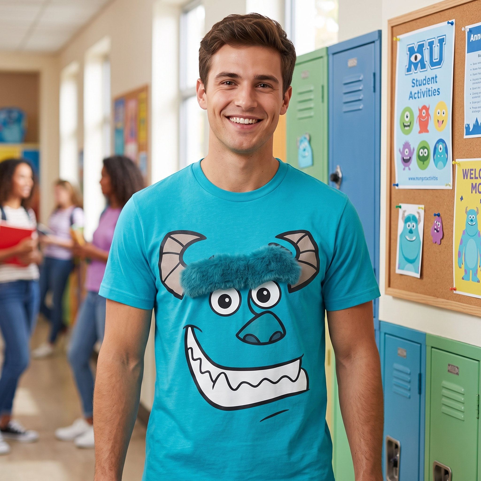 Monster Incorporated Sully's Face Adult Unisex Short Sleeve T-Shirt