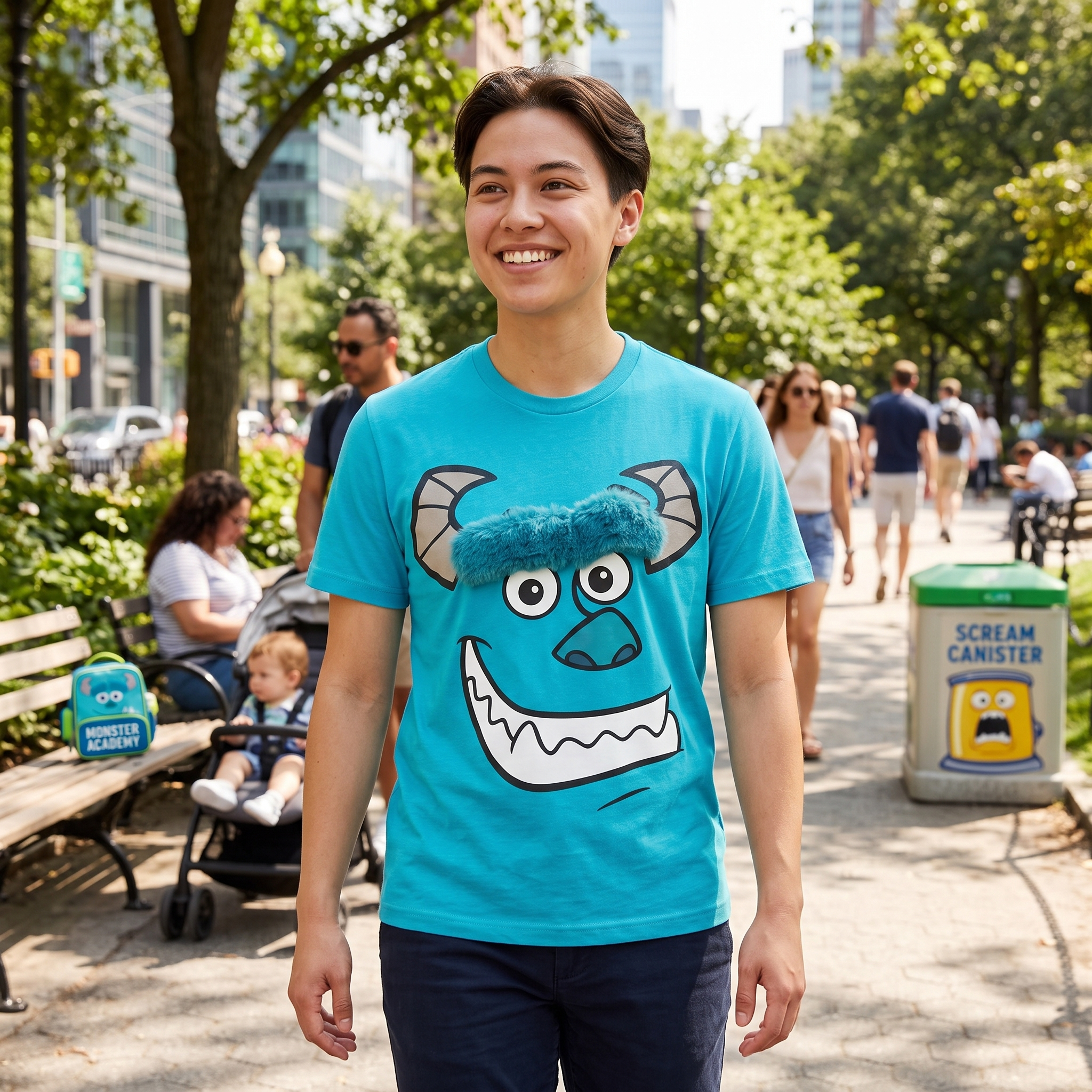 Monster Incorporated Sully's Face Adult Unisex Short Sleeve T-Shirt