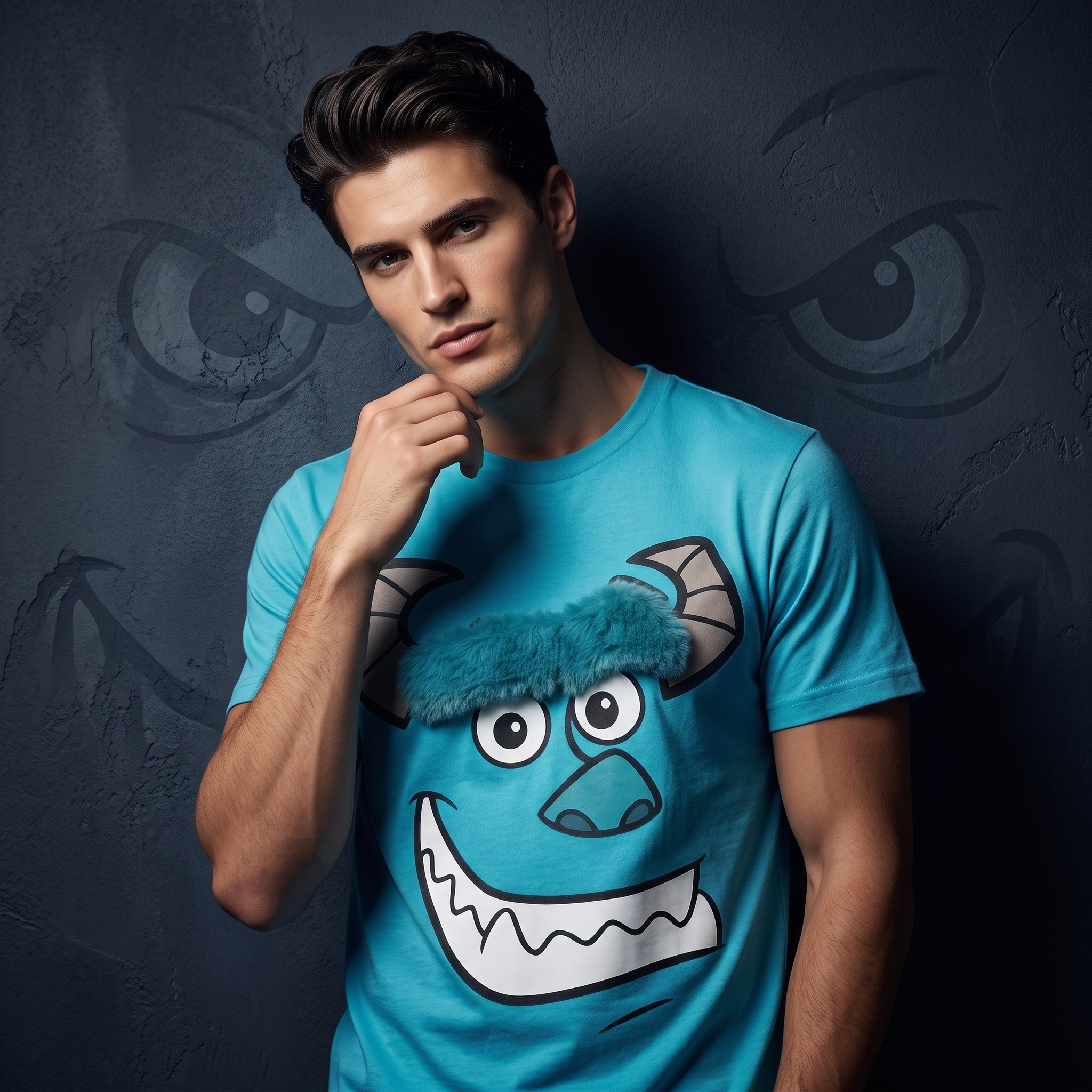 Monster Incorporated Sully's Face Adult Unisex Short Sleeve T-Shirt