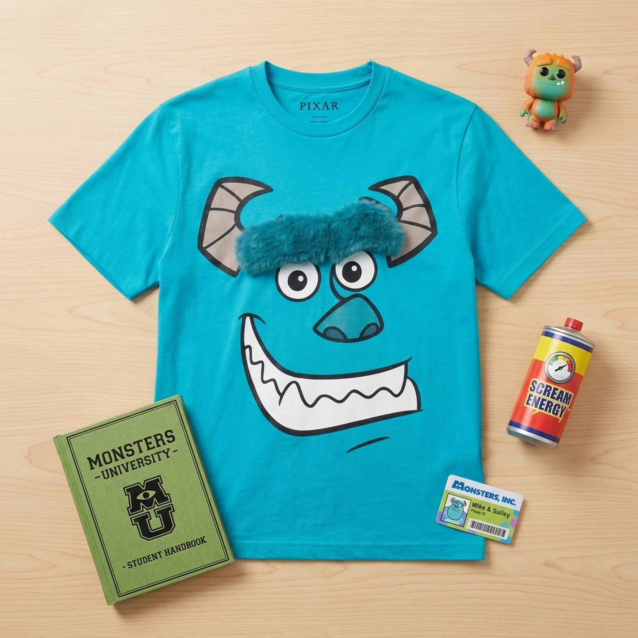 Monster Incorporated Sully's Face Adult Unisex Short Sleeve T-Shirt