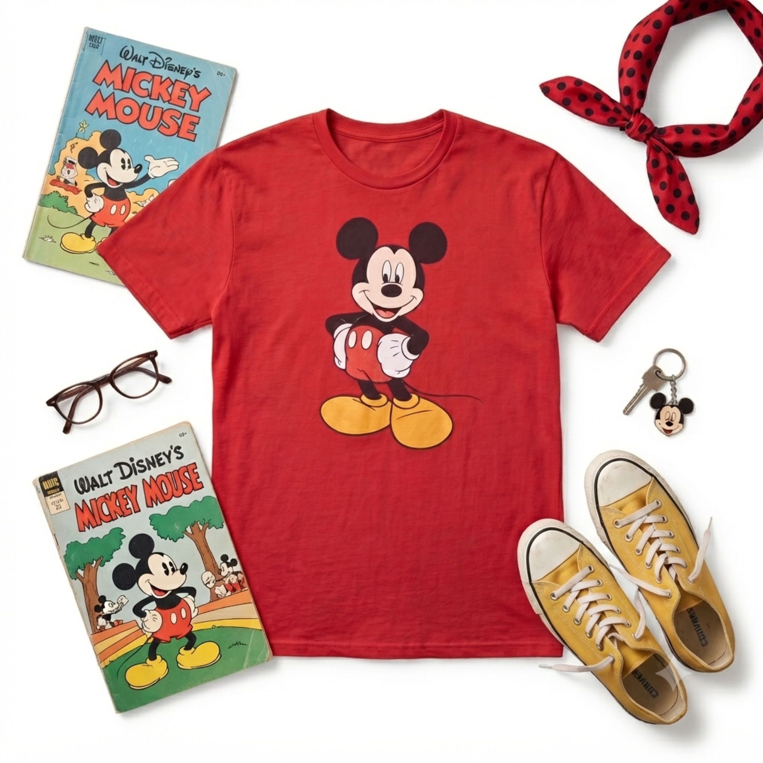 Mickey Mouse Classic Retro Nostalgia Character Design Adult Unisex T-shirt