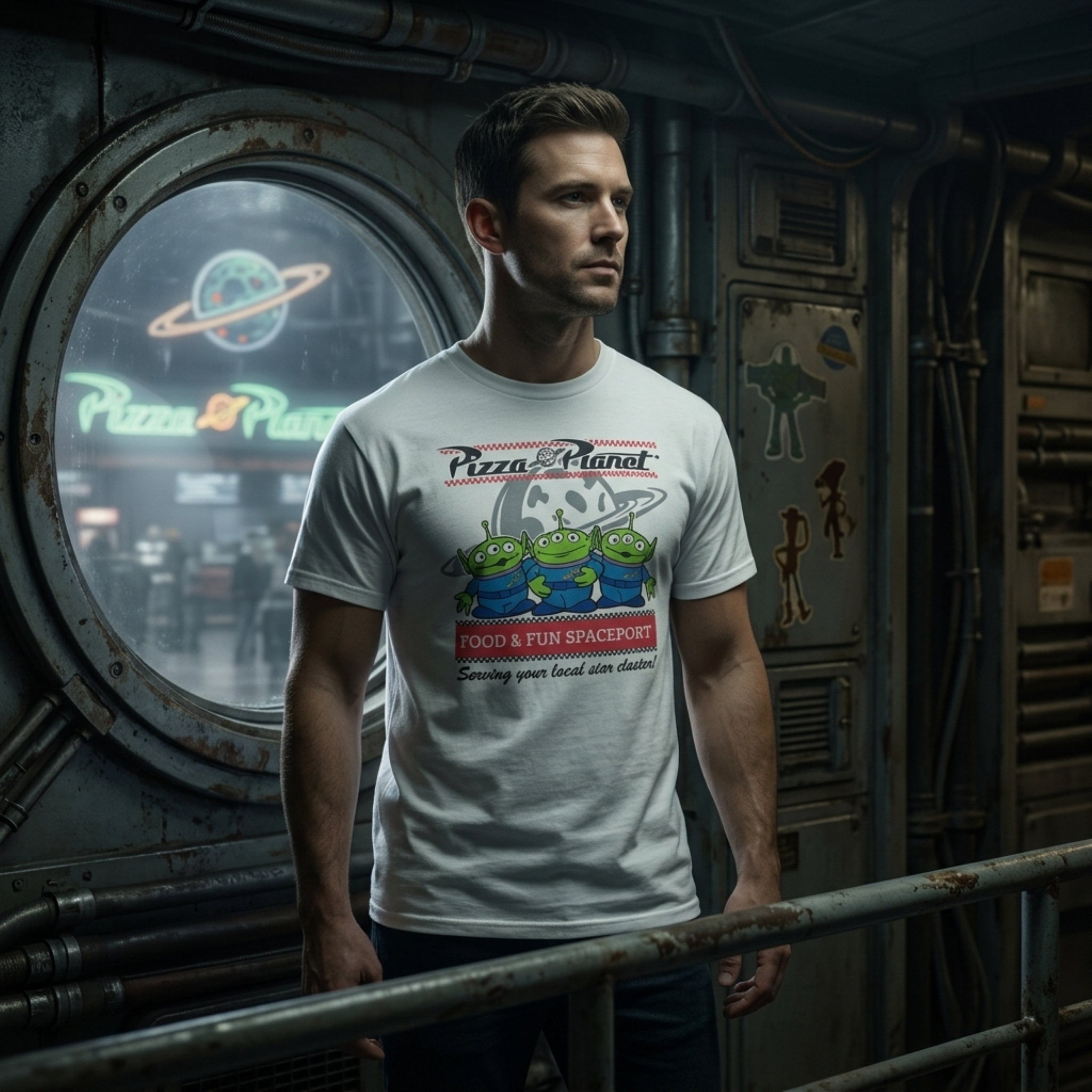 Disney Toy Story Pizza Planet Alien Adult Unisex Cosplay T-Shirt
