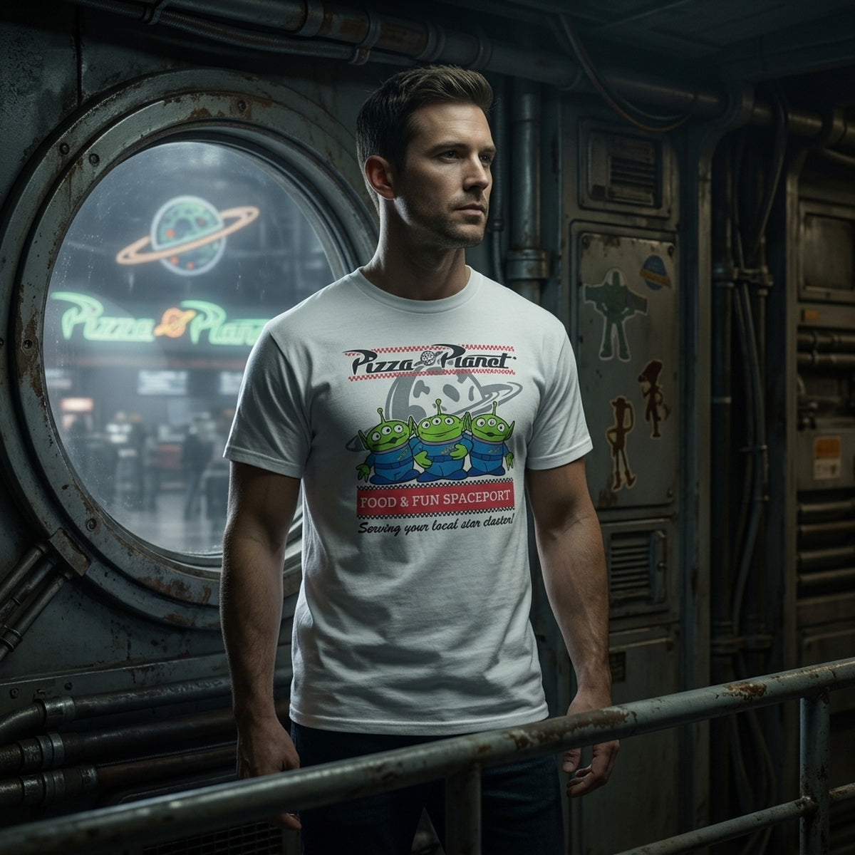 Disney Toy Story Pizza Planet Alien Adult Unisex Cosplay T-Shirt