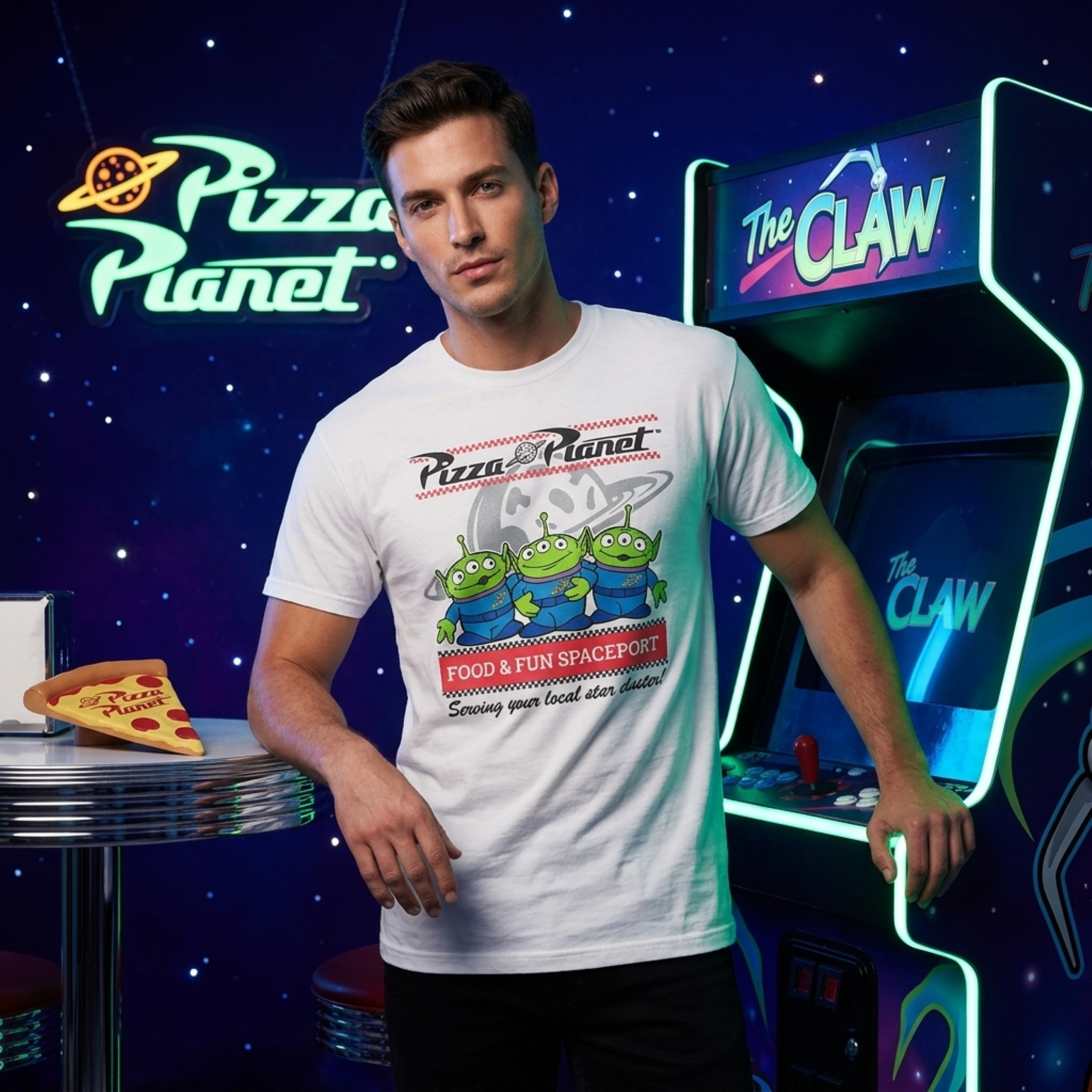 Disney Toy Story Pizza Planet Alien Adult Unisex Cosplay T-Shirt