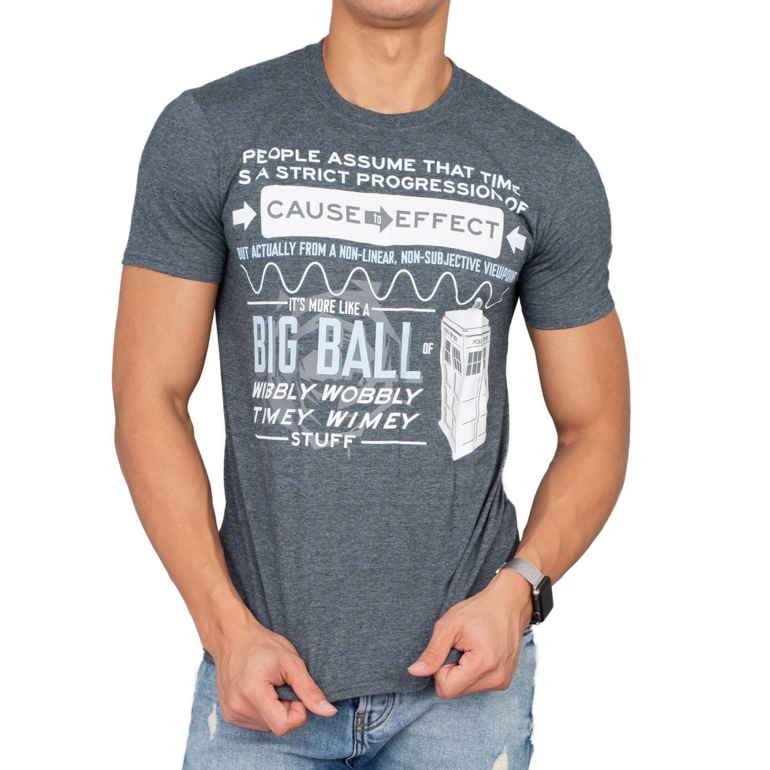 Doctor Who Wibbly Wobbly Quote Adult Unisex T-Shirt