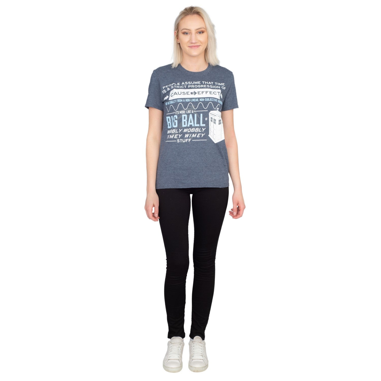 Doctor Who Wibbly Wobbly Quote Adult Unisex T-Shirt