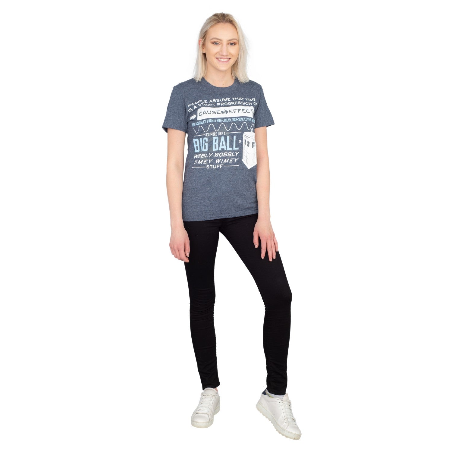 Doctor Who Wibbly Wobbly Quote Adult Unisex T-Shirt