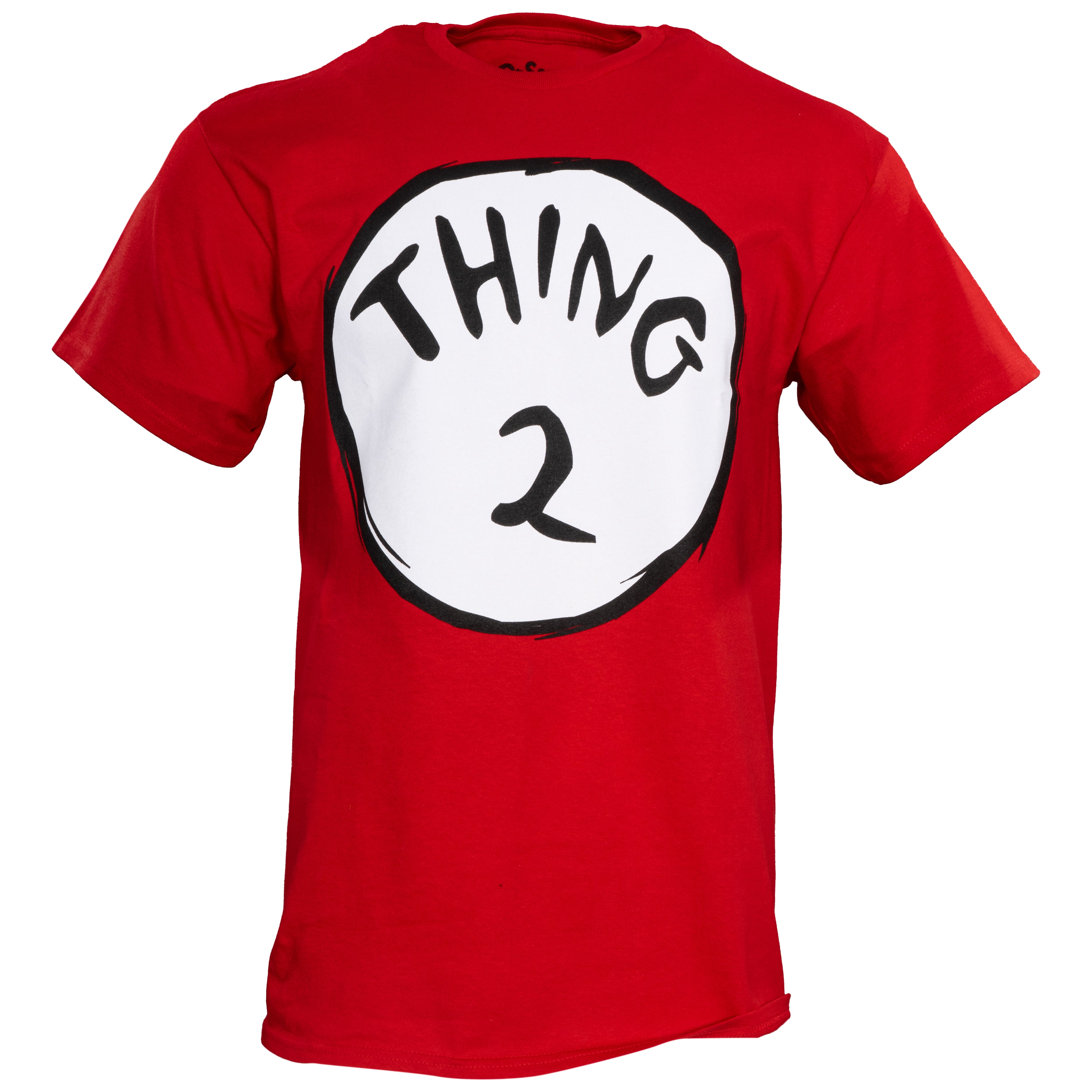 Dr Seuss Thing 2 Adult Short Sleeves Red T-Shirt