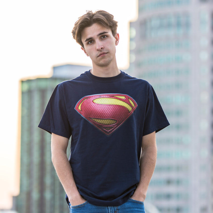 Superman Man of Steel Shield Logo T-Shirt