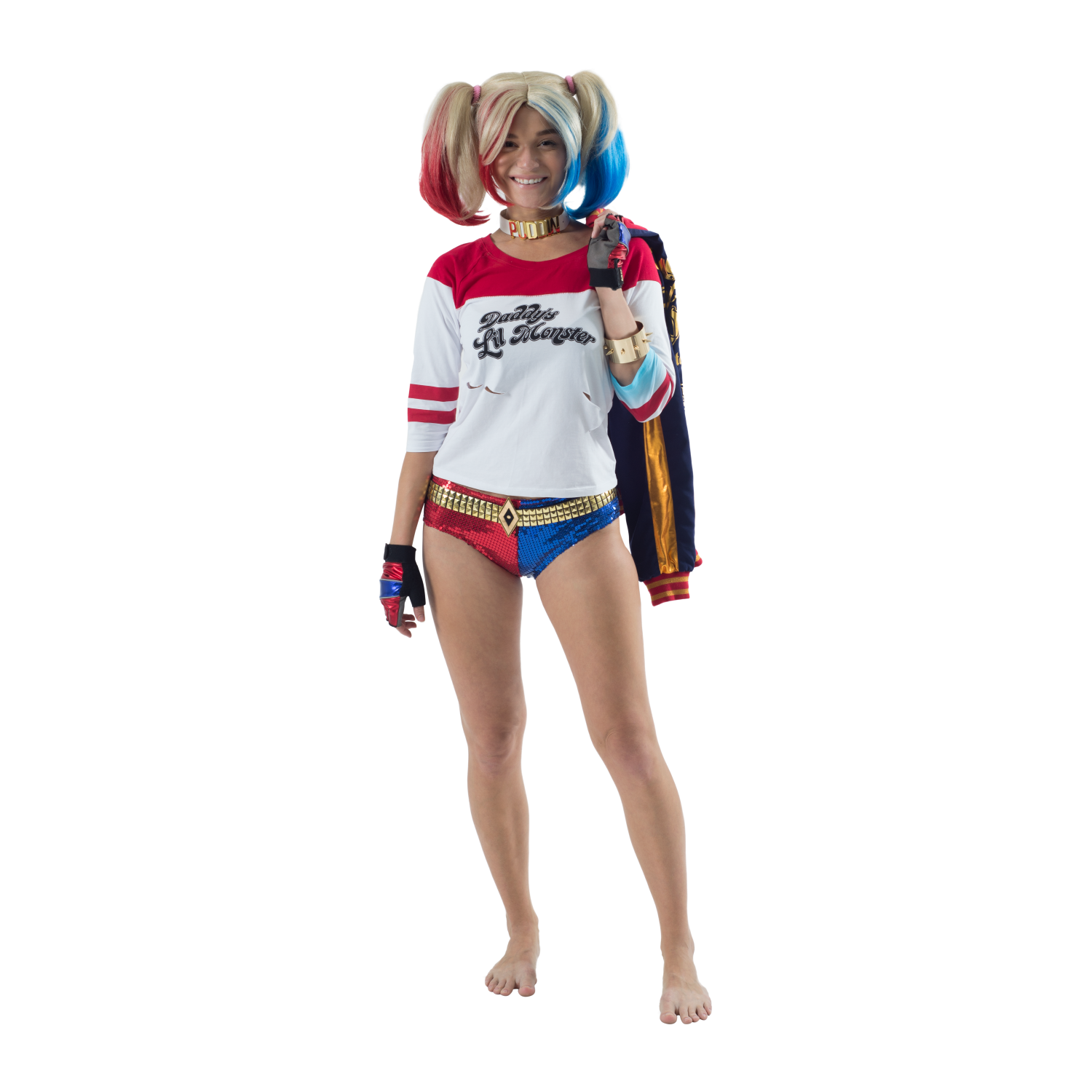 Harley Quinn DELUXE Sequins Halloween Costume Under garment