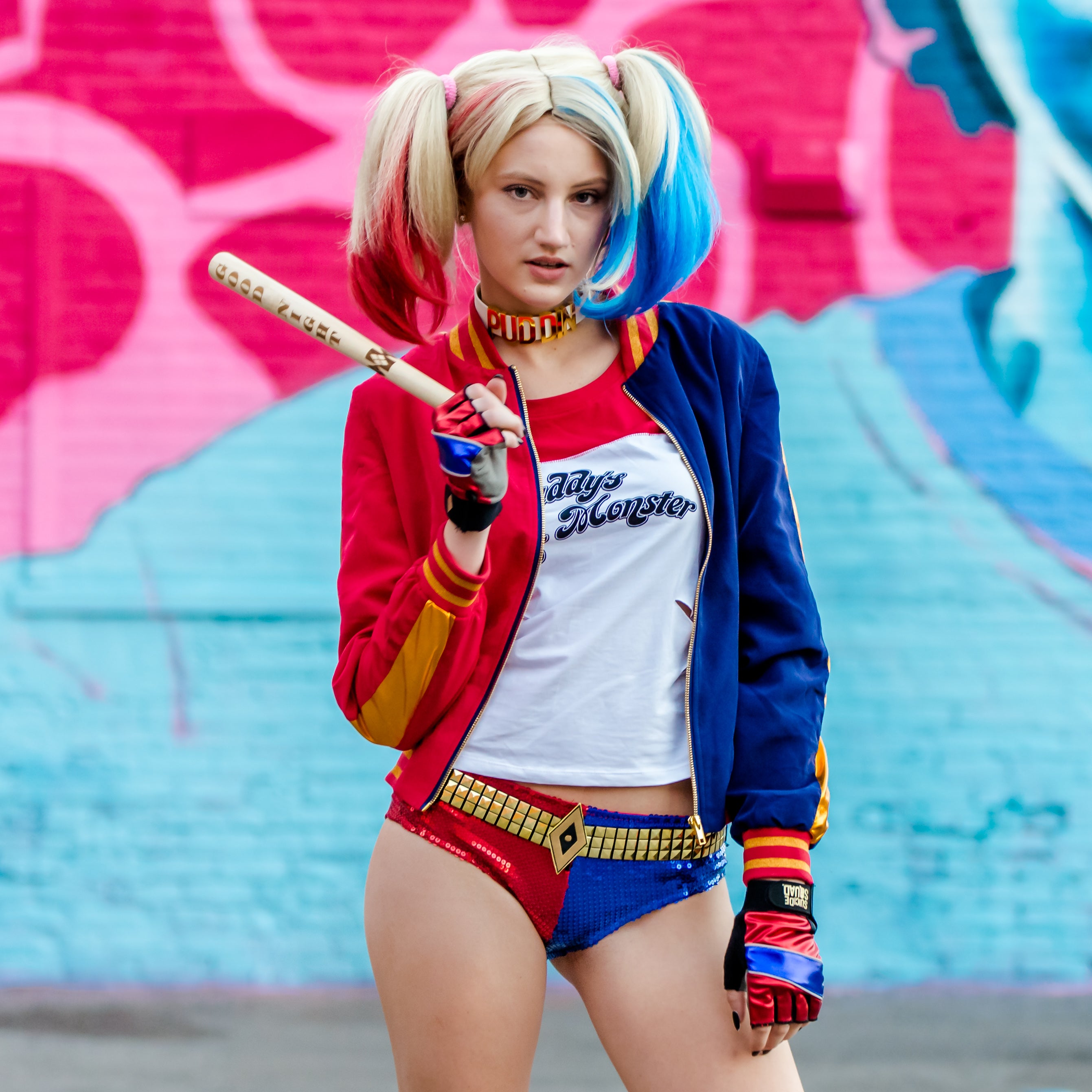 Suicide Squad Harley Quinn Sequin Chemise Costume Dress with Fringe Suicide Squad Harley Quinn Sequin Chemise Costume Dress with Fringe