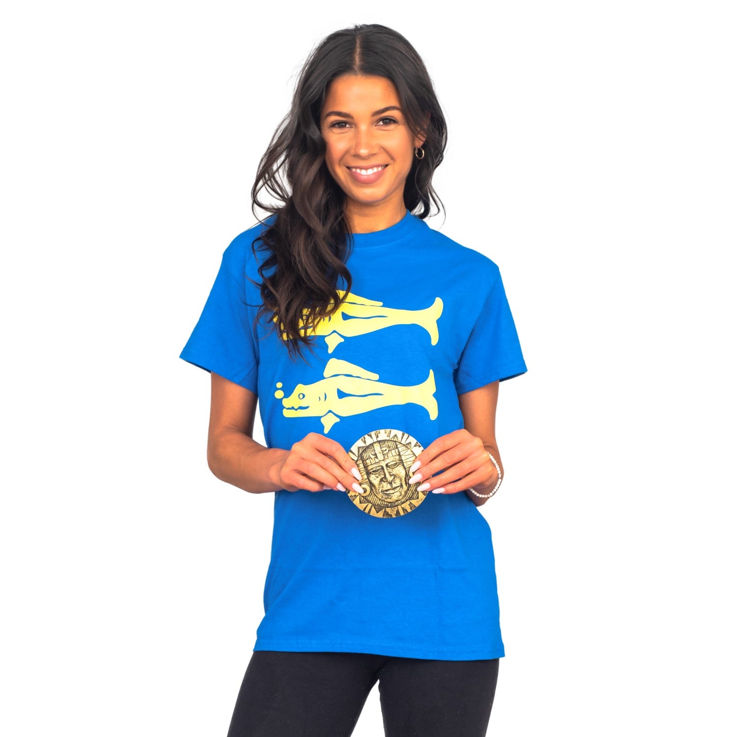 Legends of the Hidden Temple Unisex Shirt & Token Halloween Cosplay Costume Set