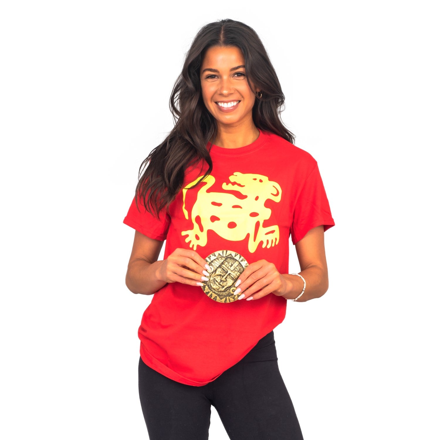 Legends of the Hidden Temple Unisex Shirt & Token Halloween Cosplay Costume Set