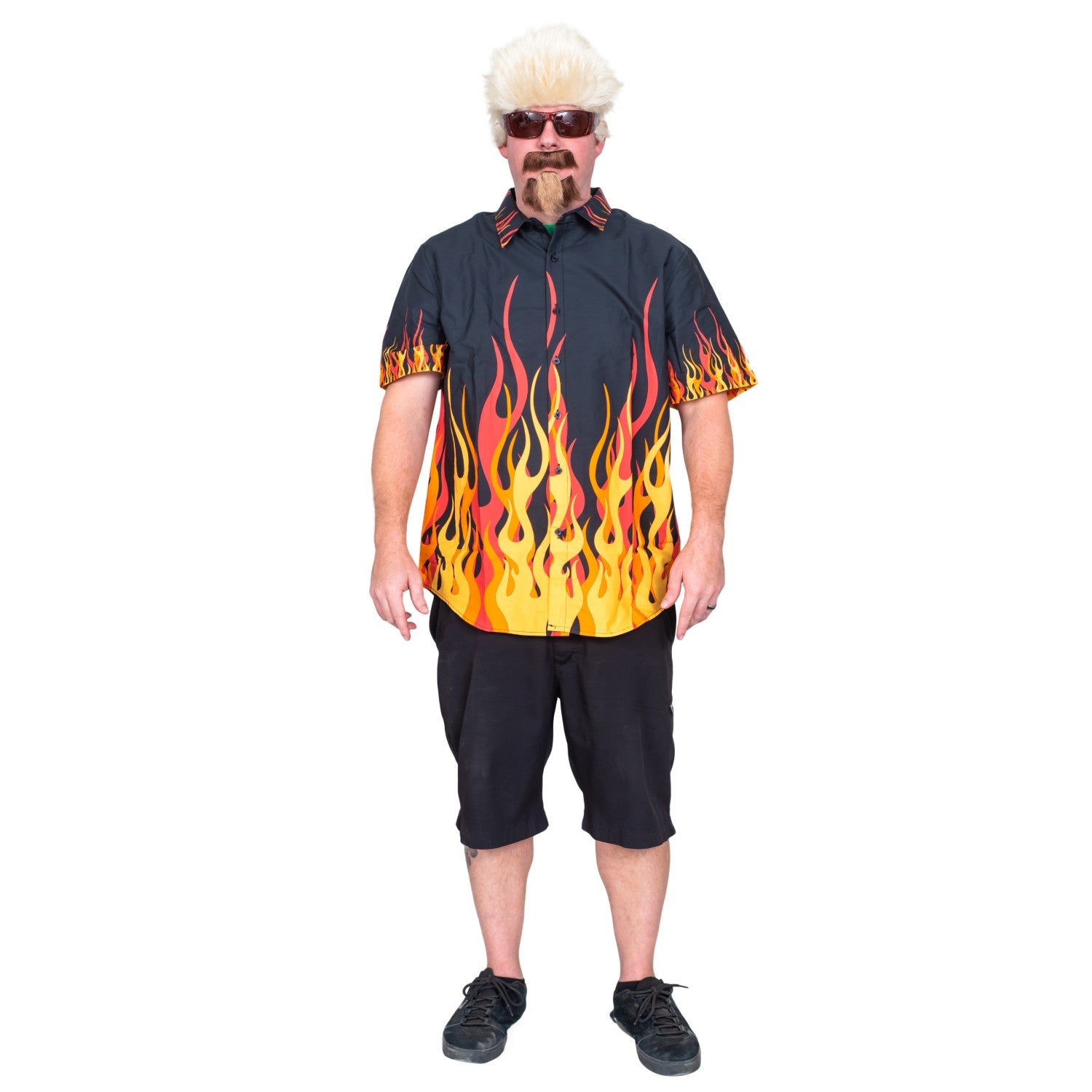 Famous TV Chef Personality "Guy" Food TV Show Deluxe Halloween Cosplay Costume Set
