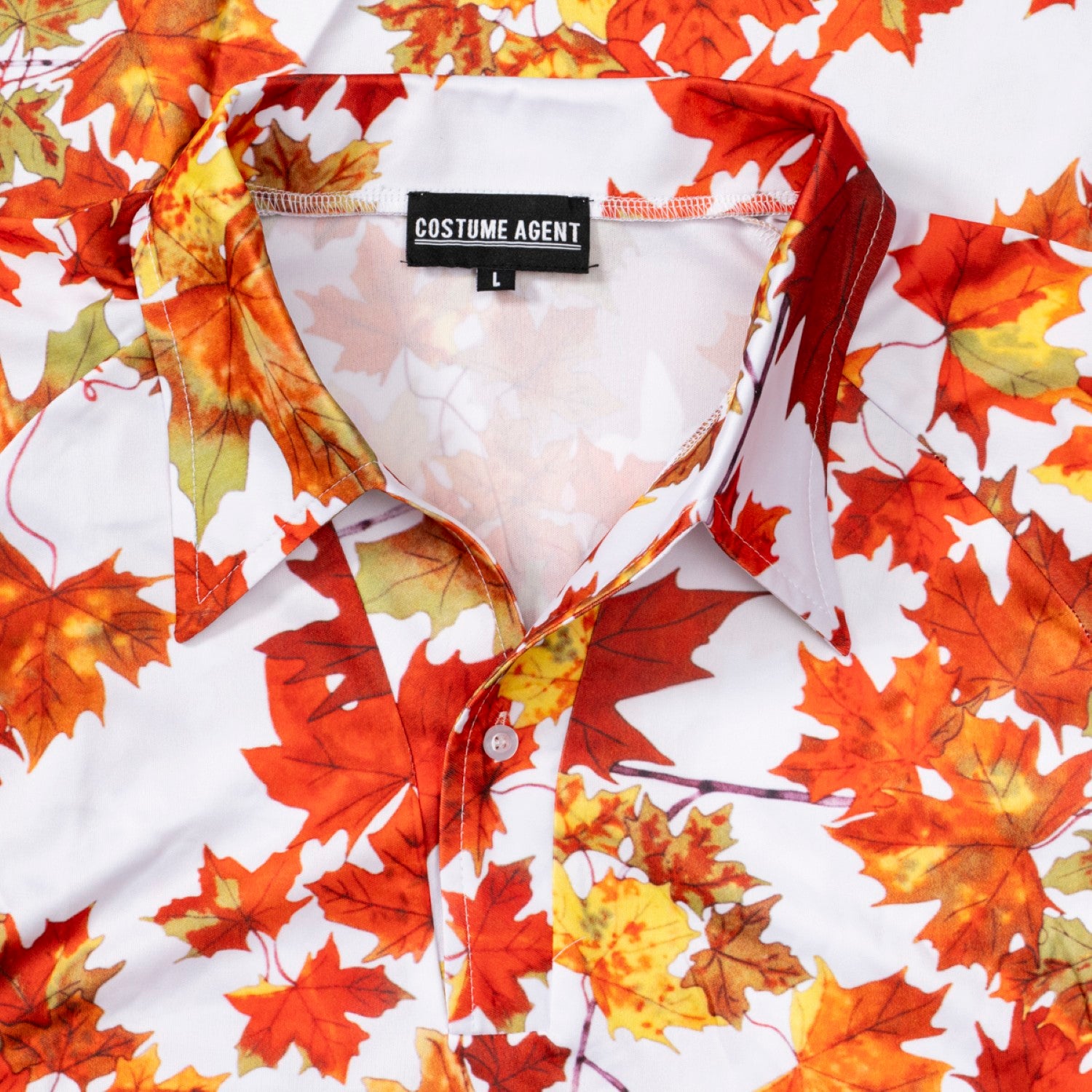 Tyler Durden Maple Leaf Button Up Shirt Adult Halloween Costume Cosplay Shirt