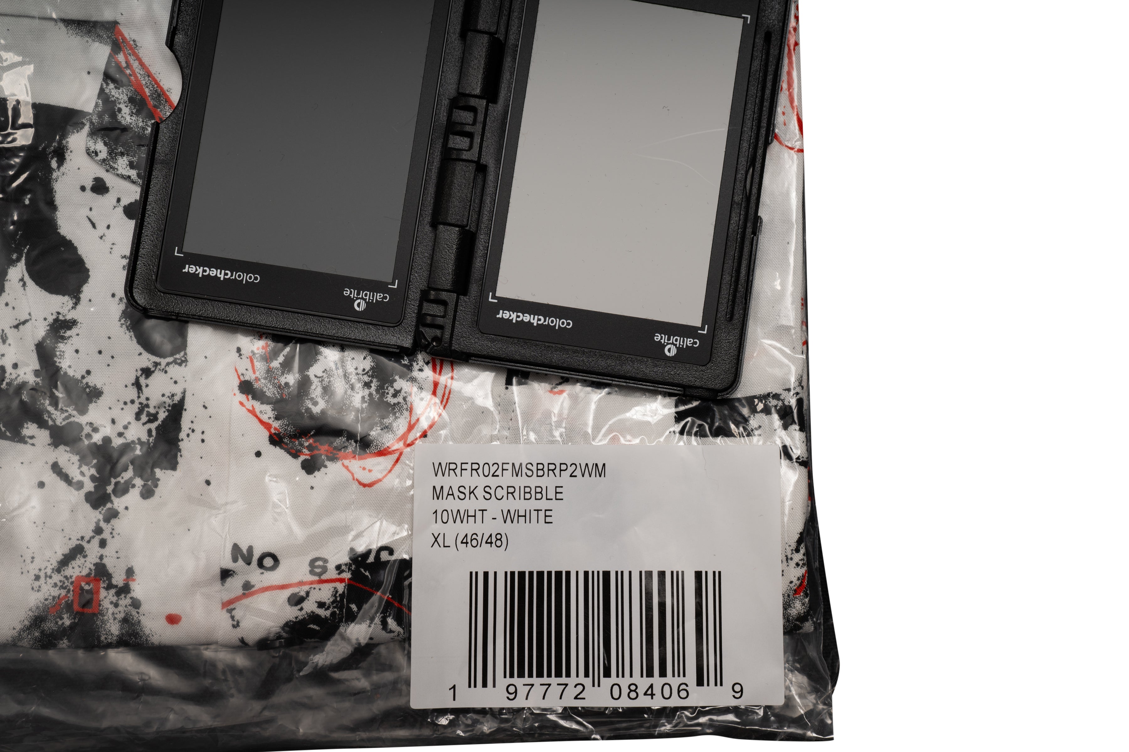 Friday The 13th Jason Rayon Button up Shirt SS Mask Scribble White