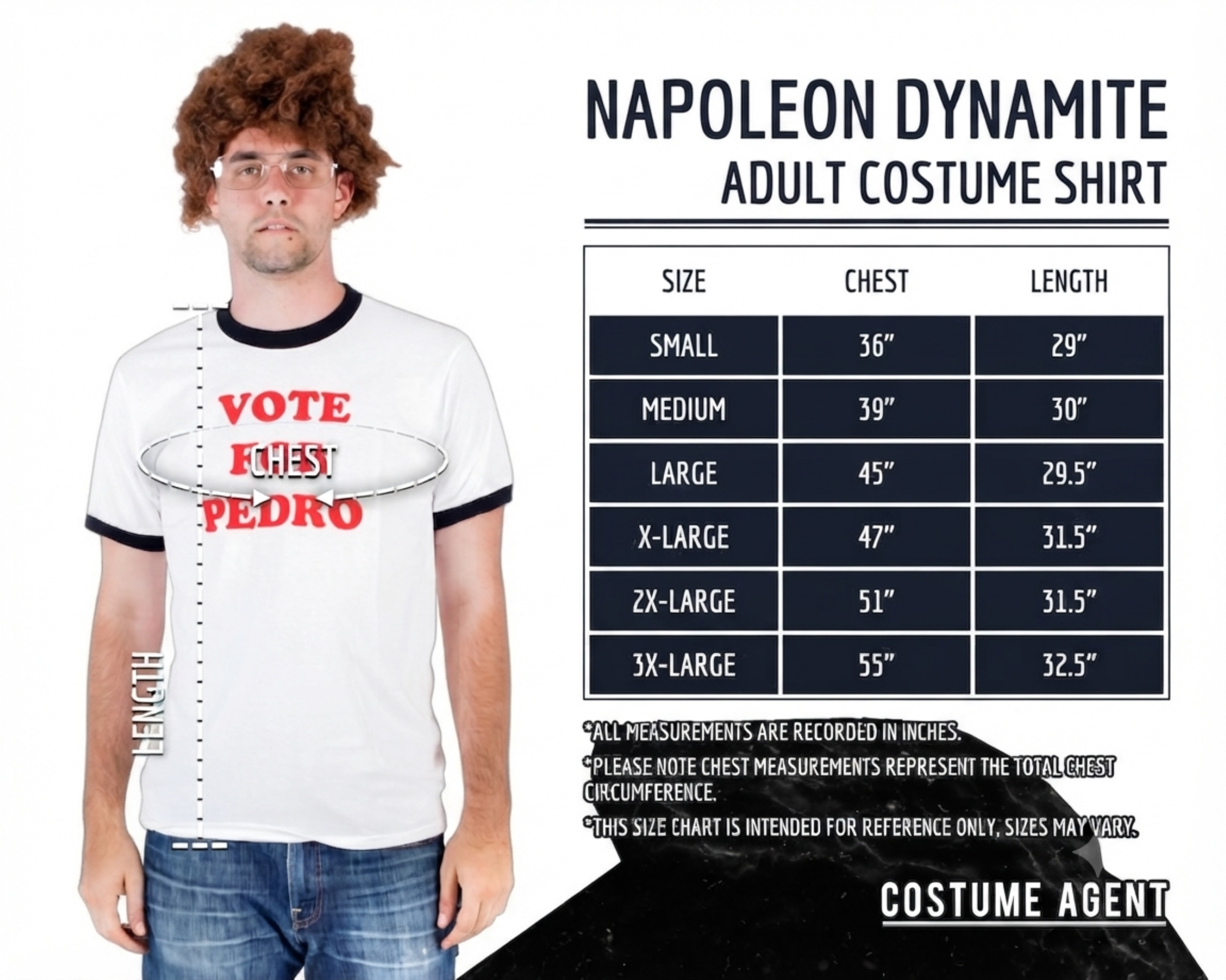 Napoleon Dynamite Vote For Pedro Adult Unisex Halloween Cosplay Costume T-shirt