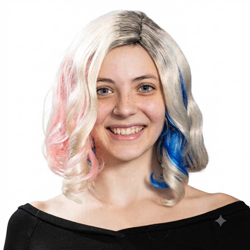 Enid The Werewolf Student Short Blonde Halloween Cosplay Costume Wig